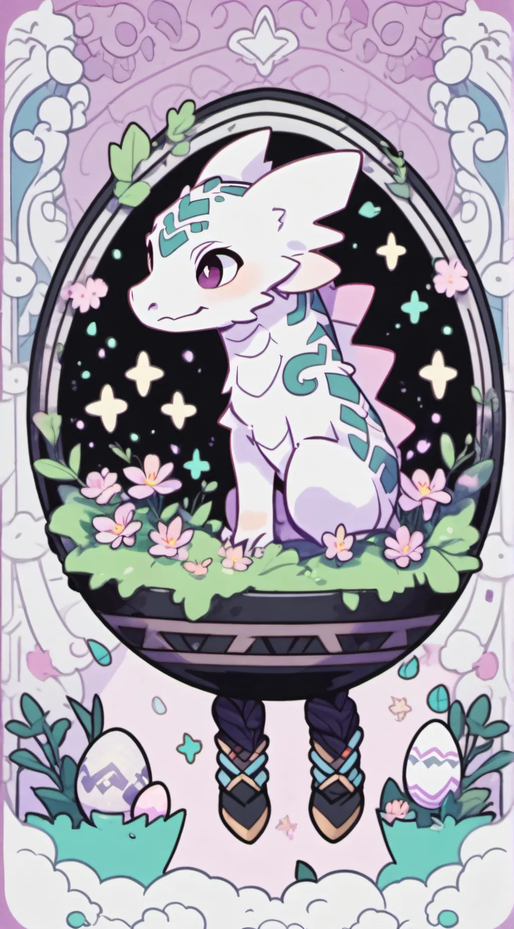 ai character: toothless` egg background