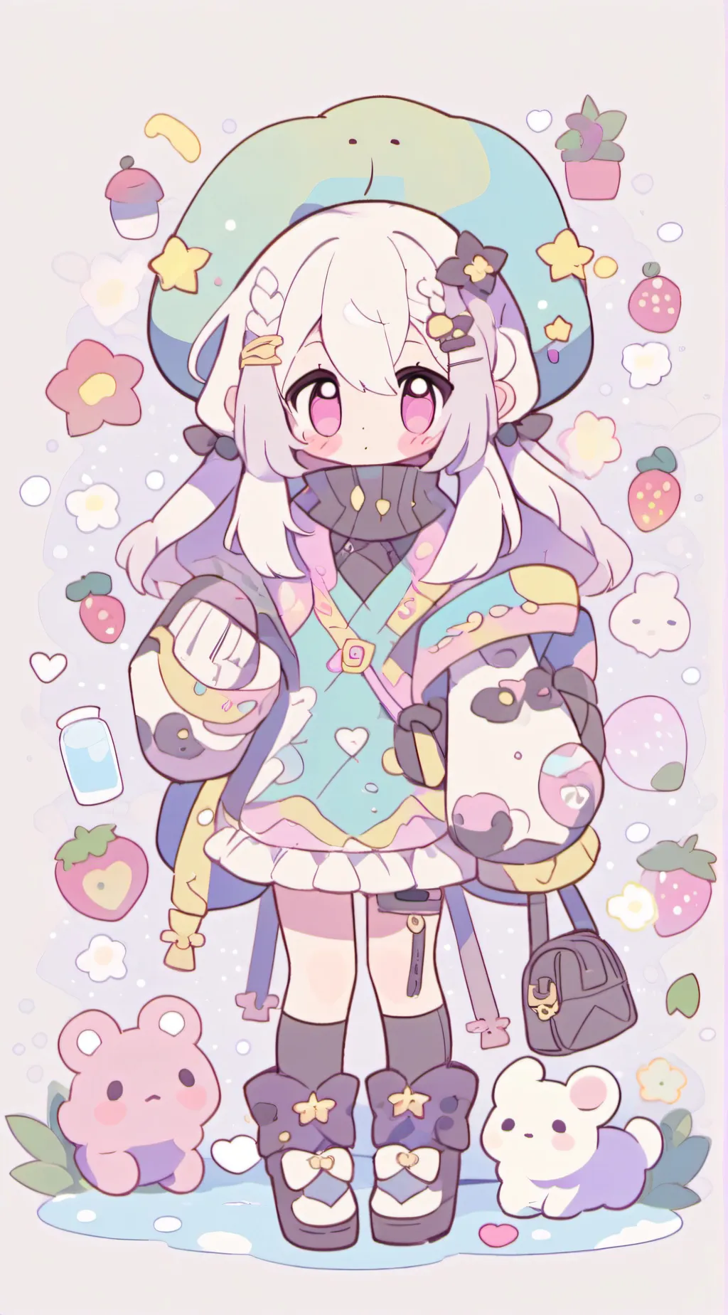 ai character: little chibi background