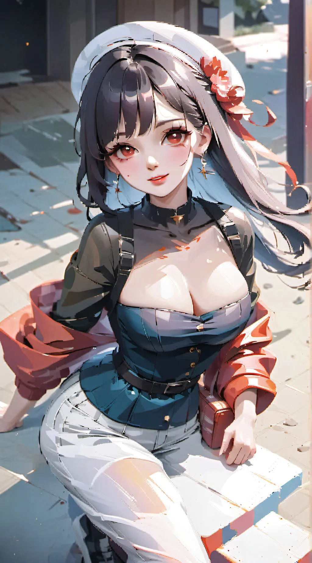 ai character: Alley background