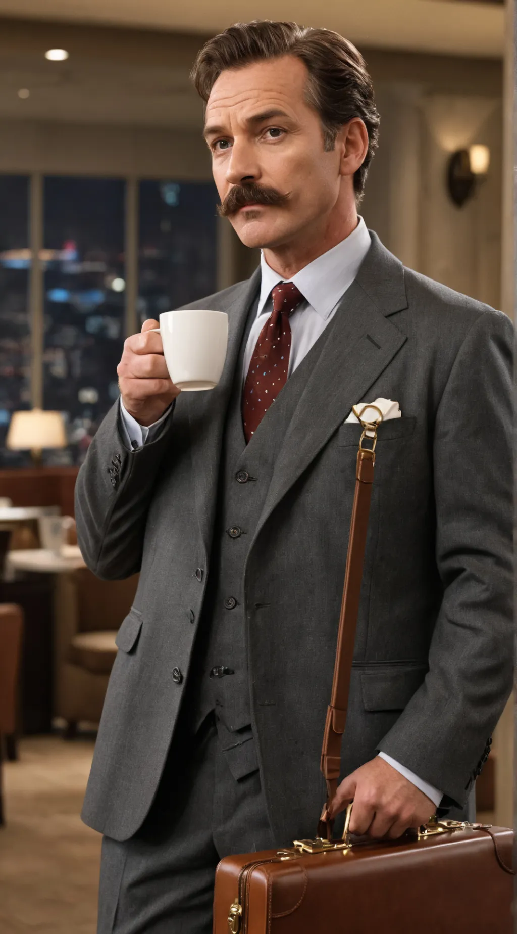 ai character: The Prestigious Breakfast Balancer background