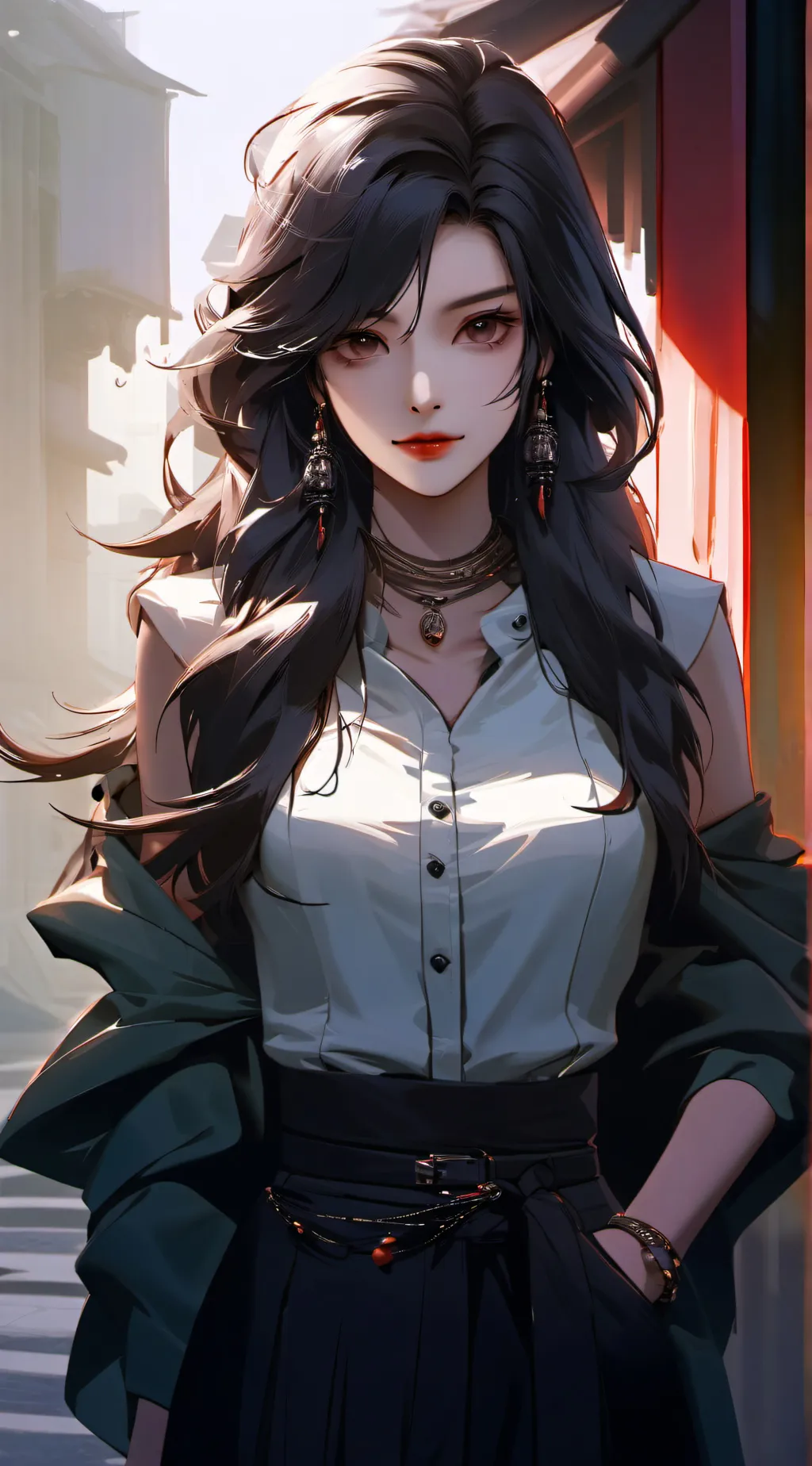 ai character: Jefa de mafia background