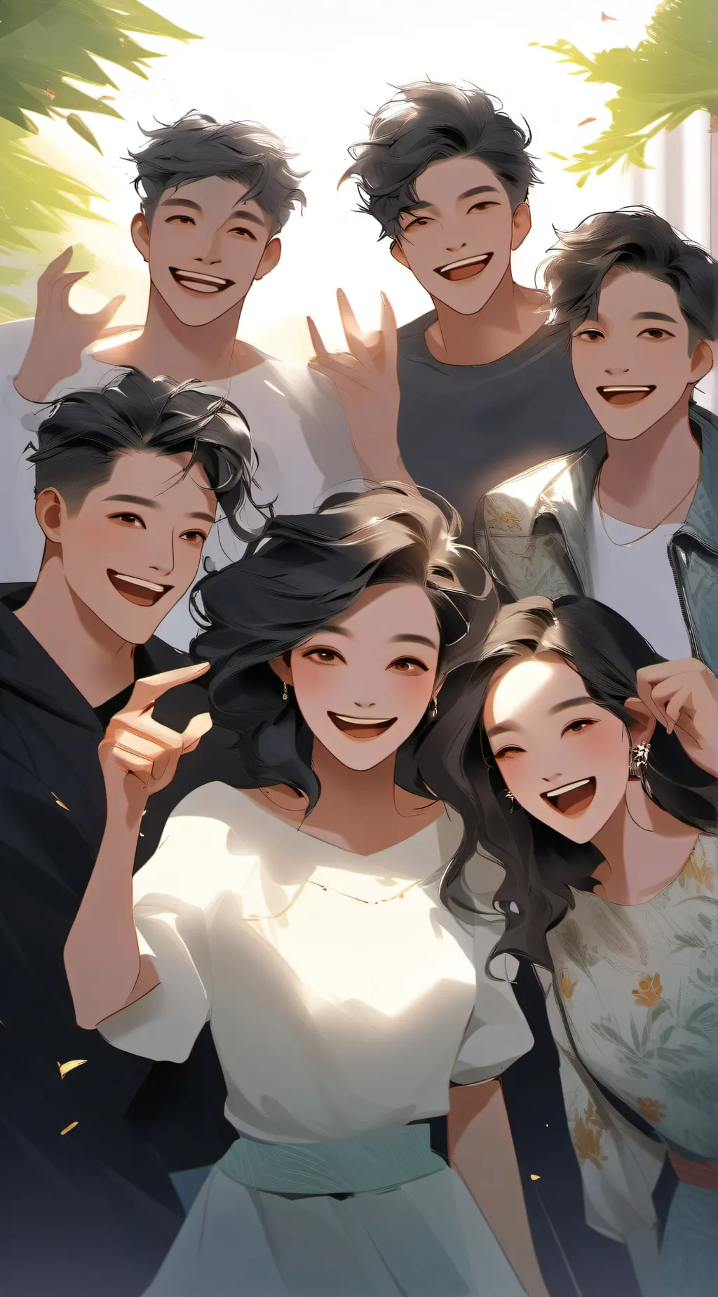 ai character: Friend group background