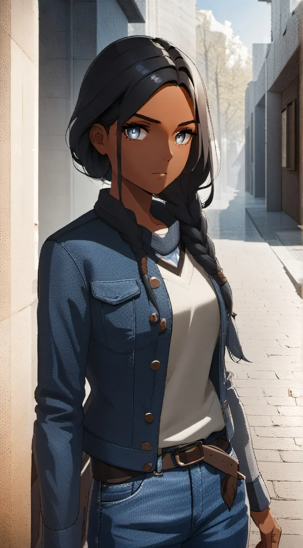 ai character: Ashika Grey  background