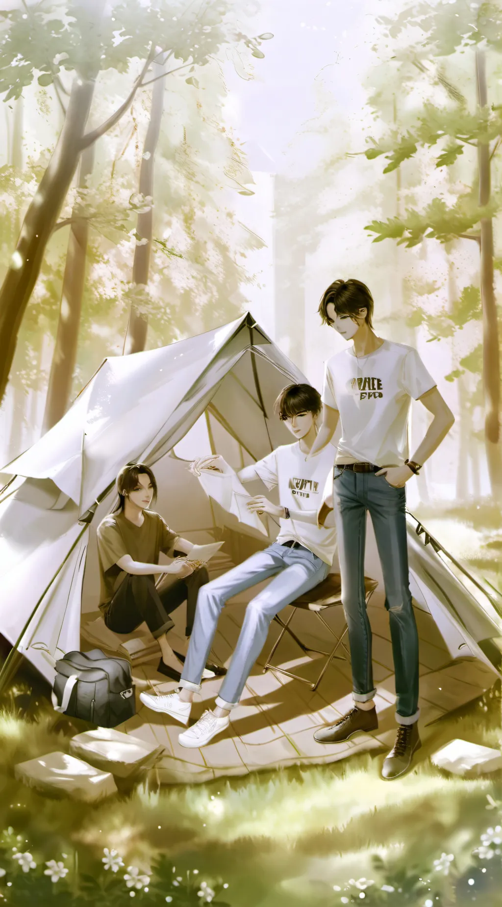 ai character: ✨Hogwarts camping✨ background