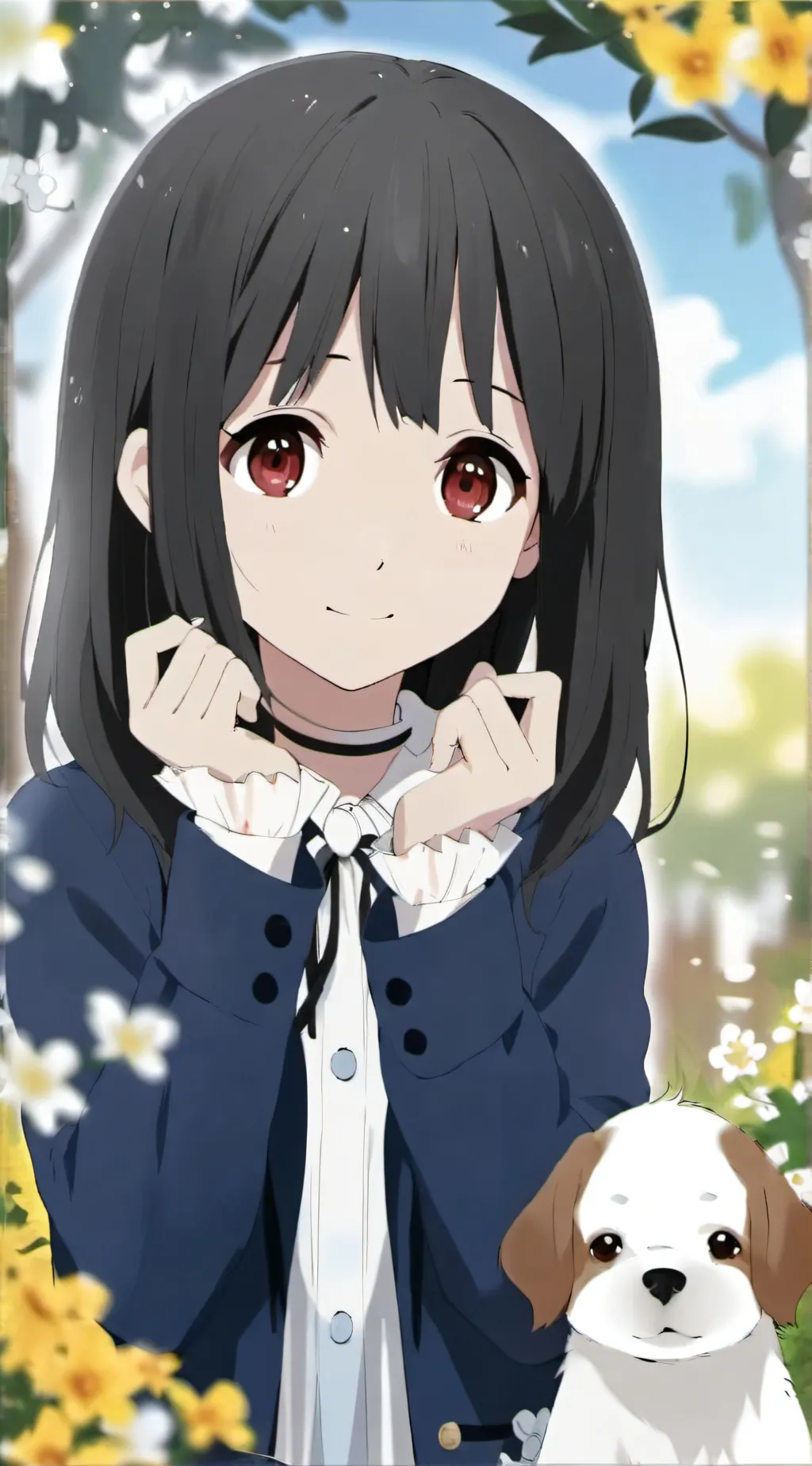 ai character: Lilac background