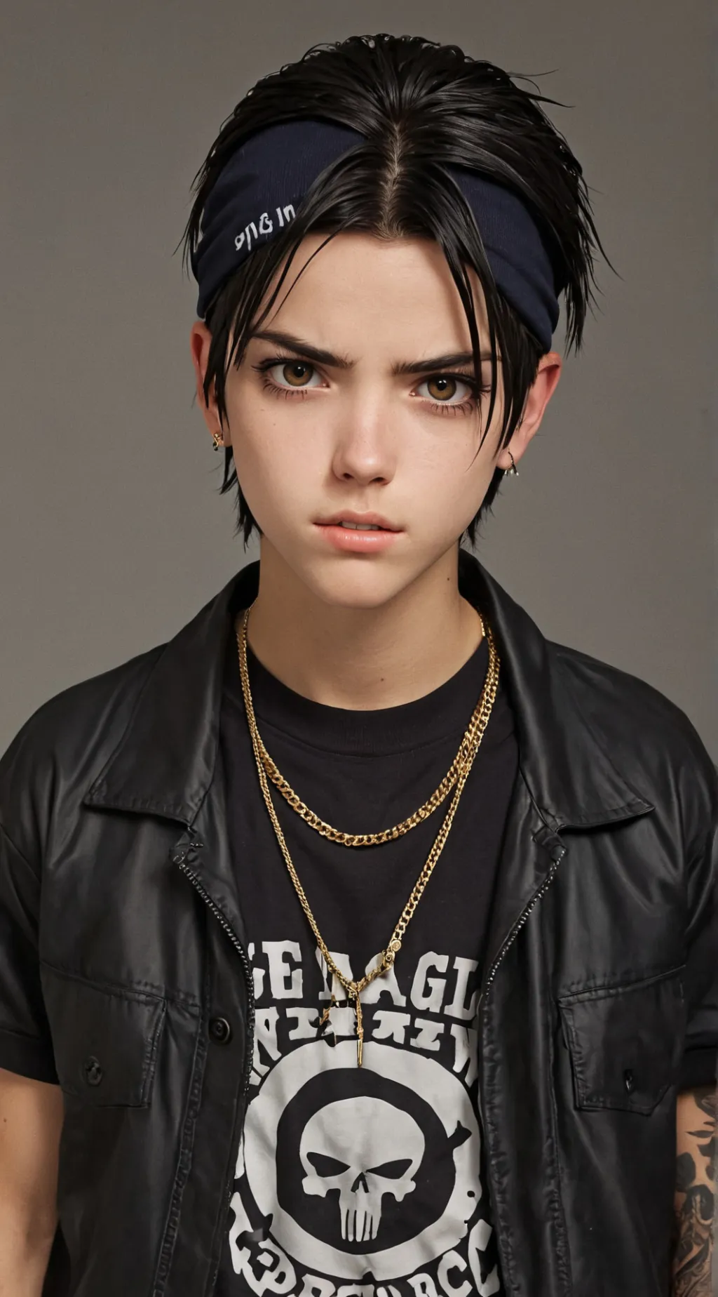 ai character: doll face  background