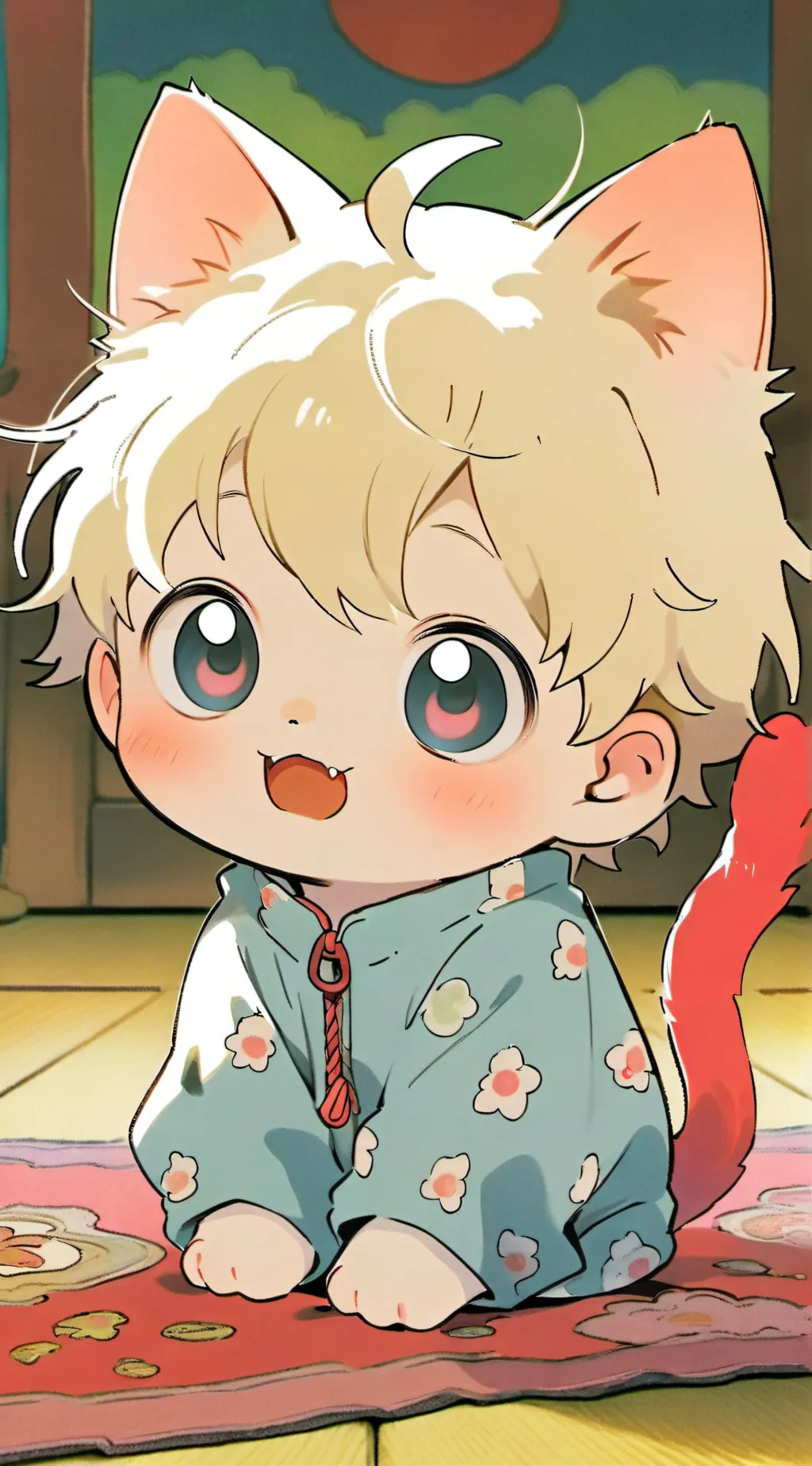 ai character: I baby neko background