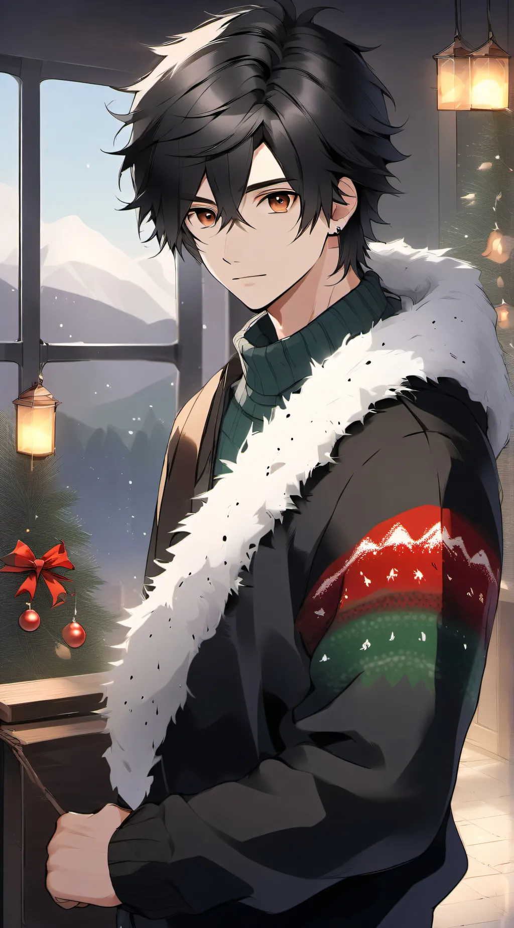 ai character: Christmas  :D background