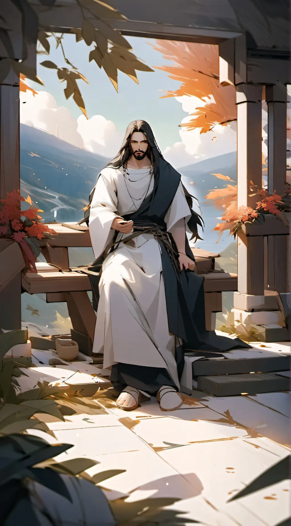 ai character: jesus background
