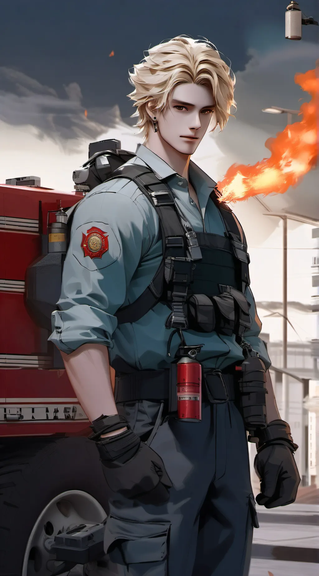 ai character: Ethan Blaze background