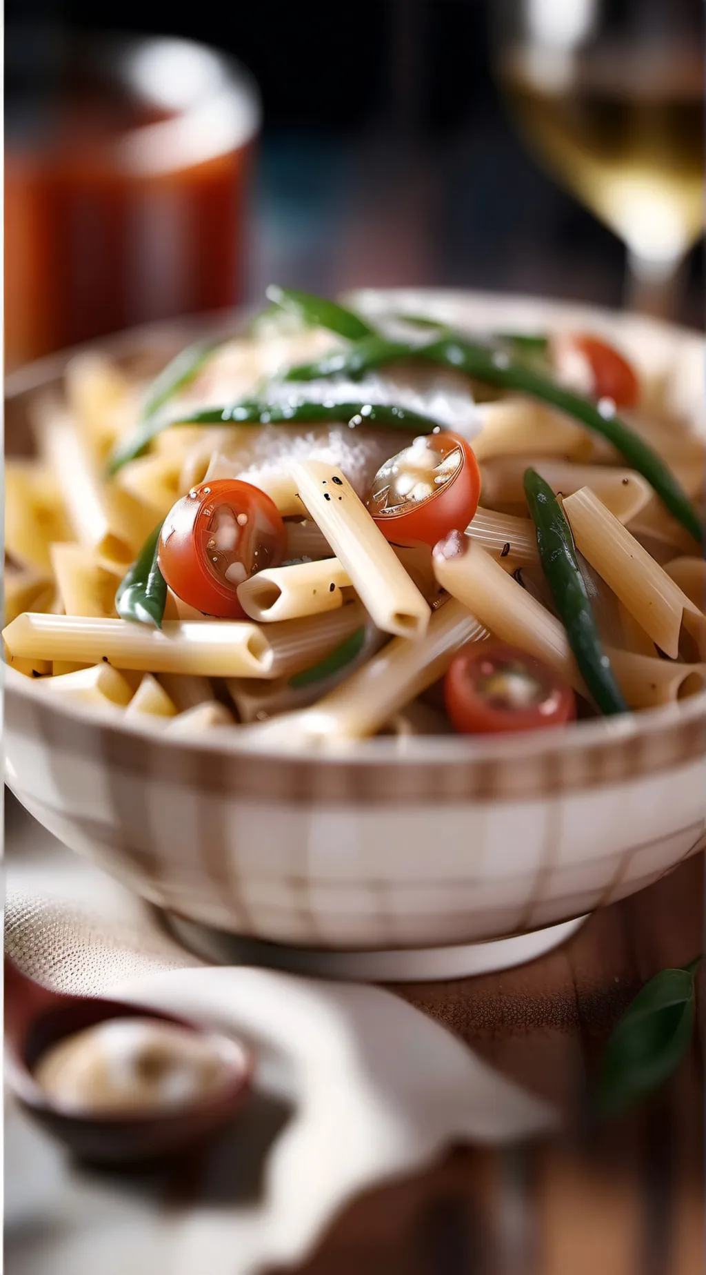 ai character: pasta background