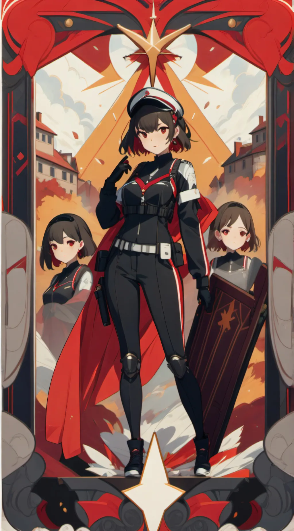 ai character: All girls world background