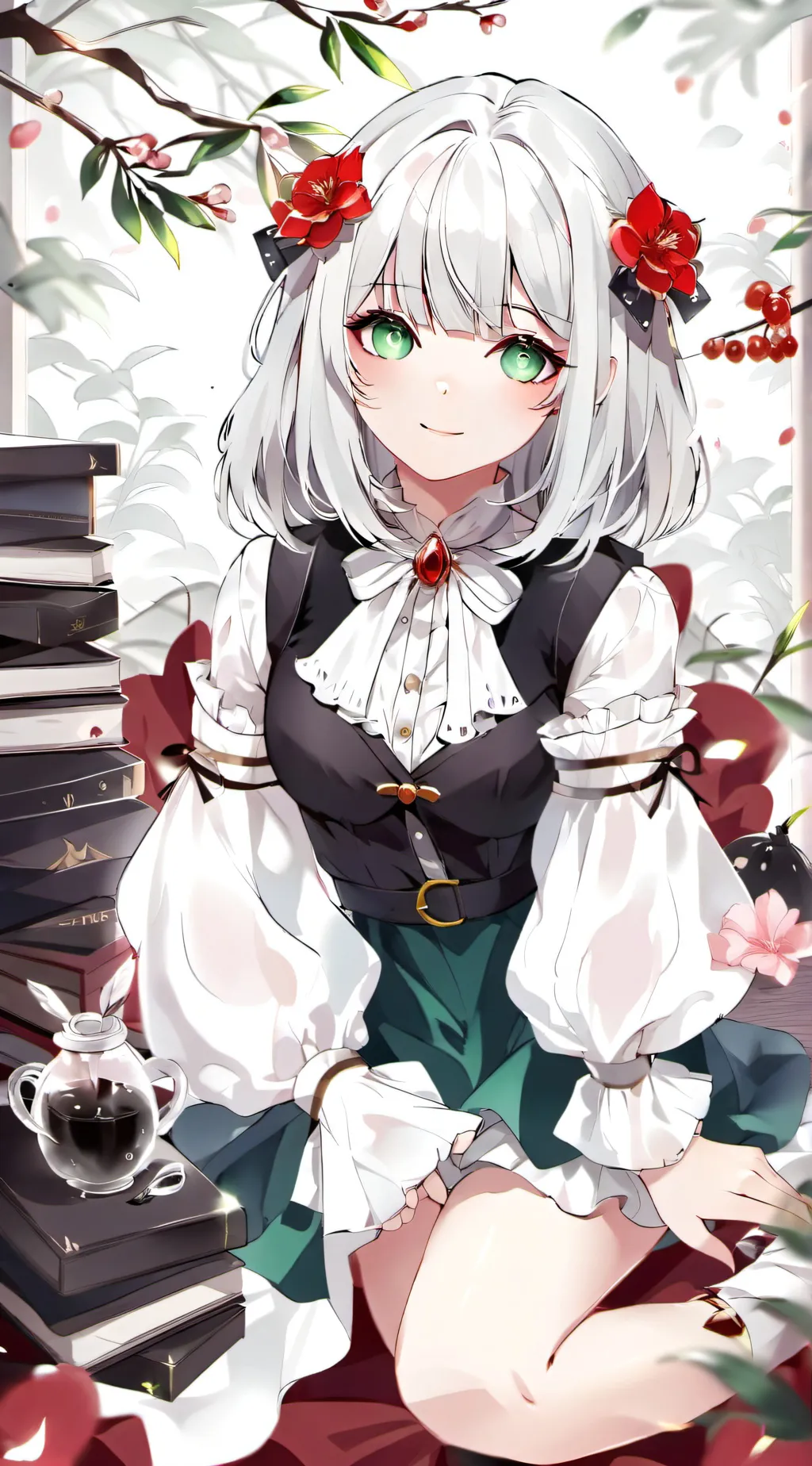 ai character: Liliana White background