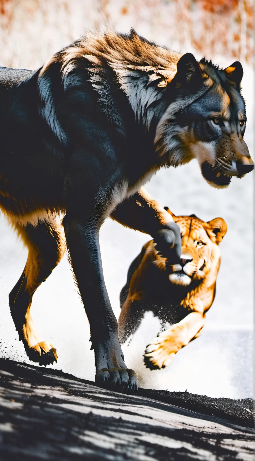 ai character: Lions&wolfs🐺🦁 background