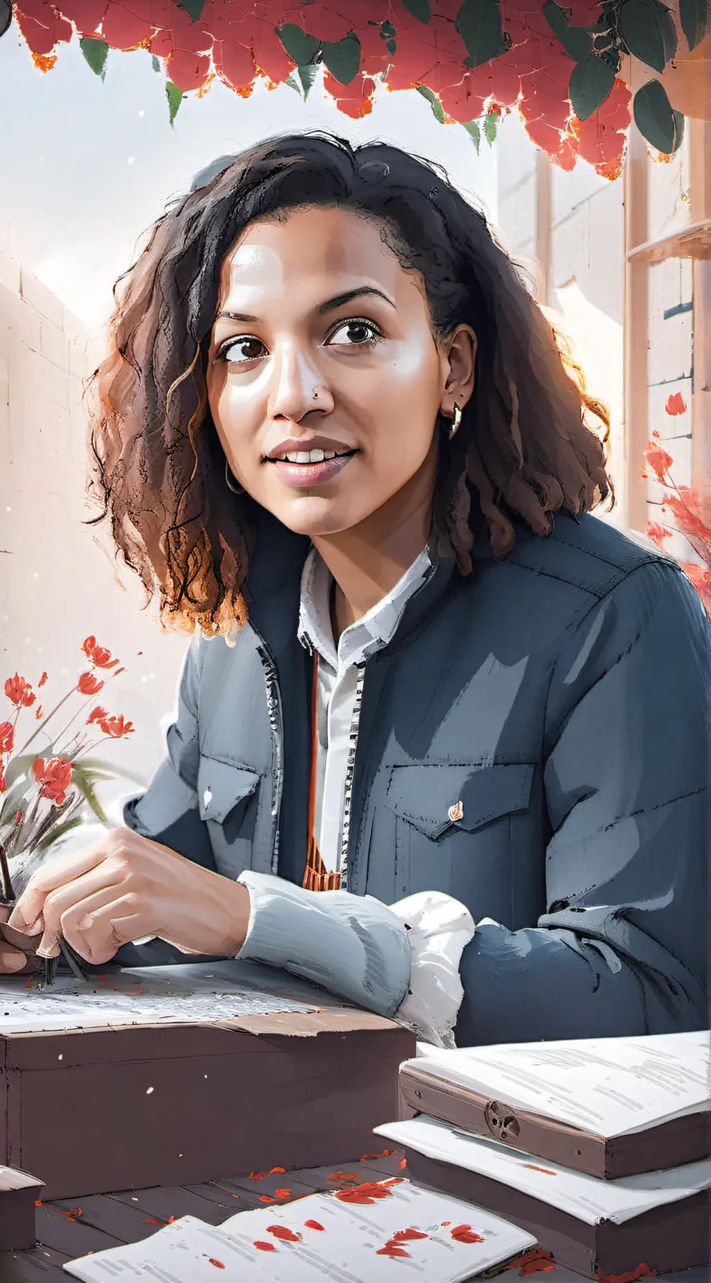 ai character: Lea background