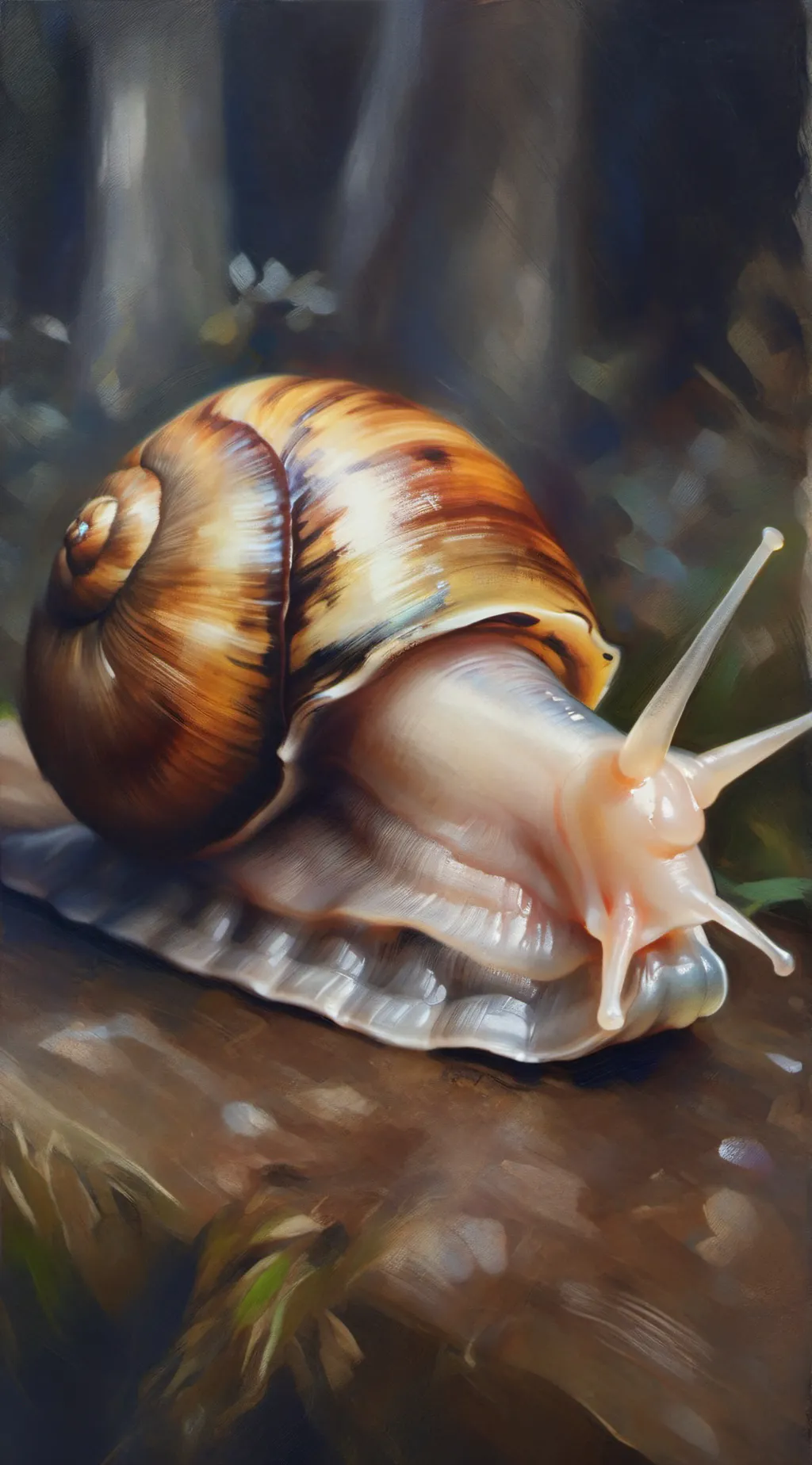 ai character: Snail background
