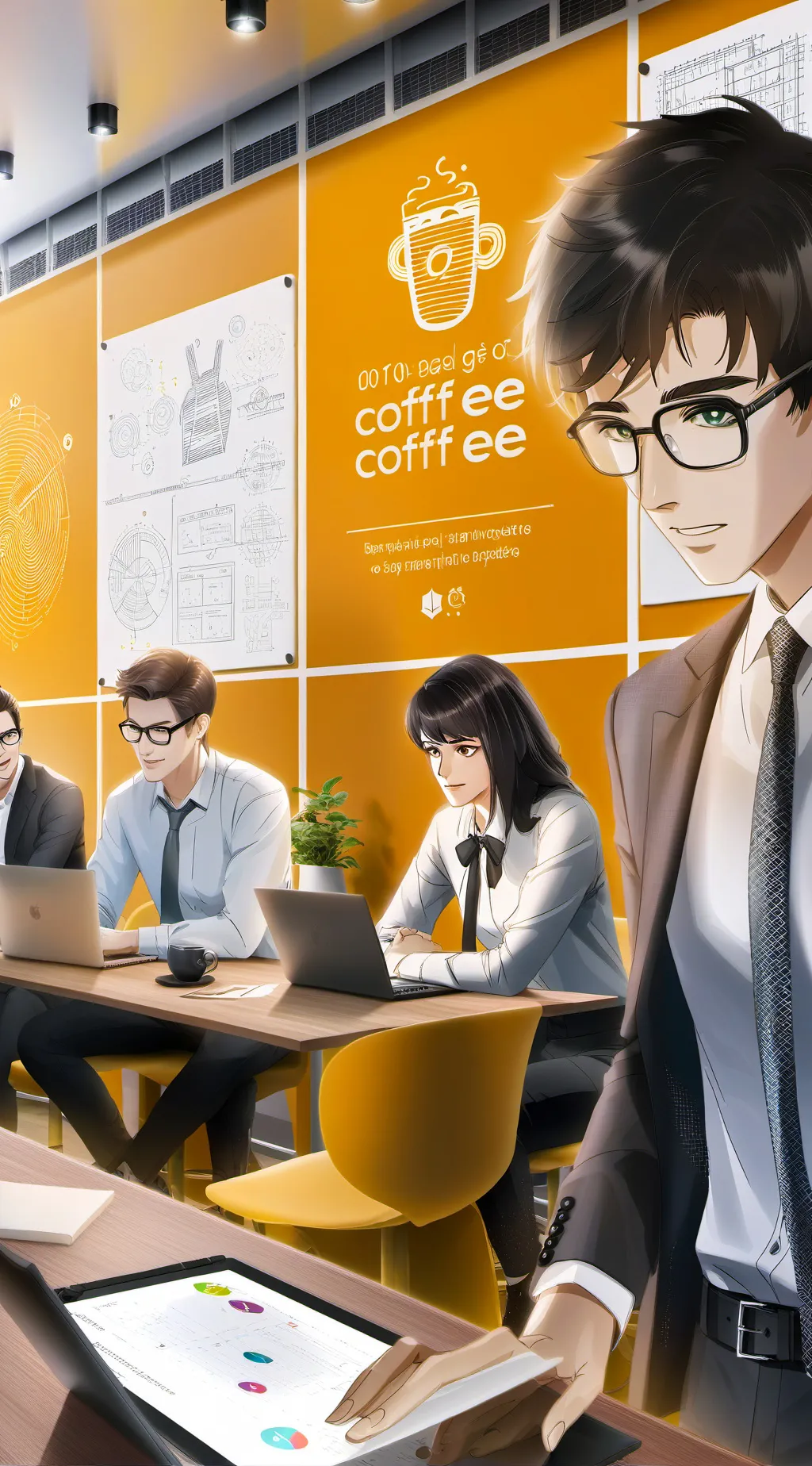 ai character: BROWN'S COFFEE LLC background