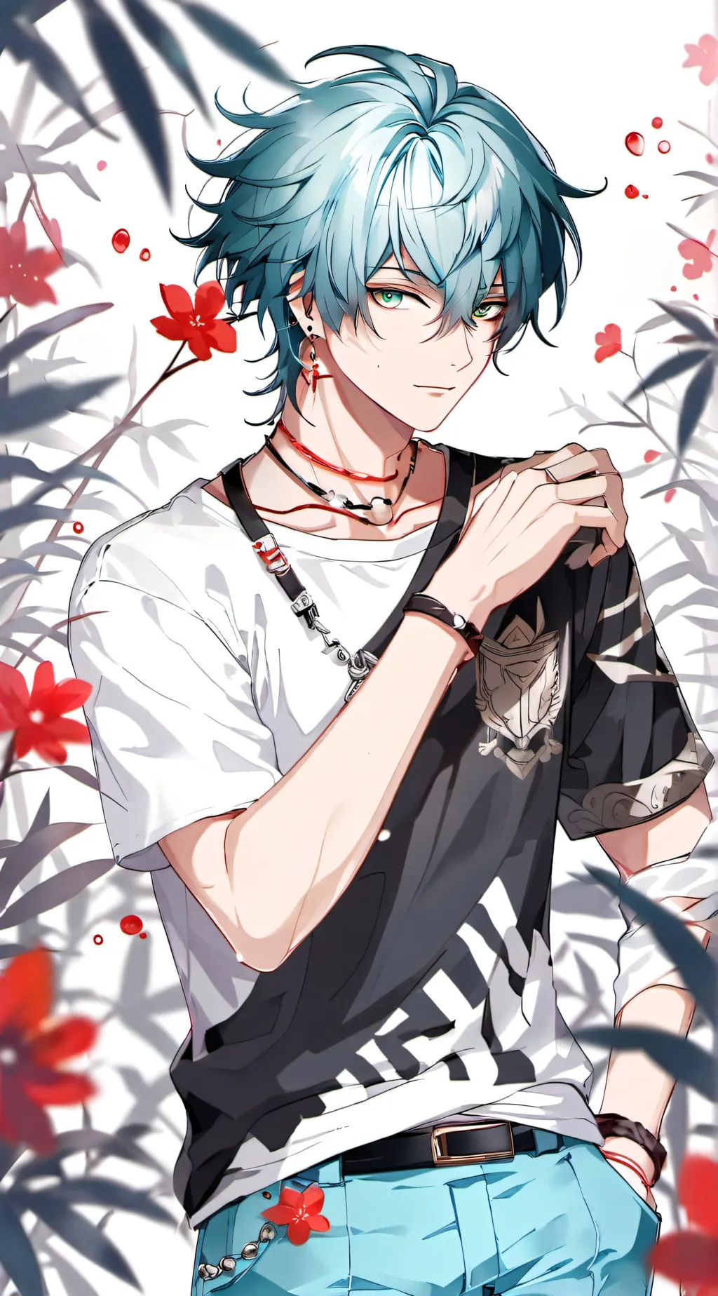 ai character: Aqua background