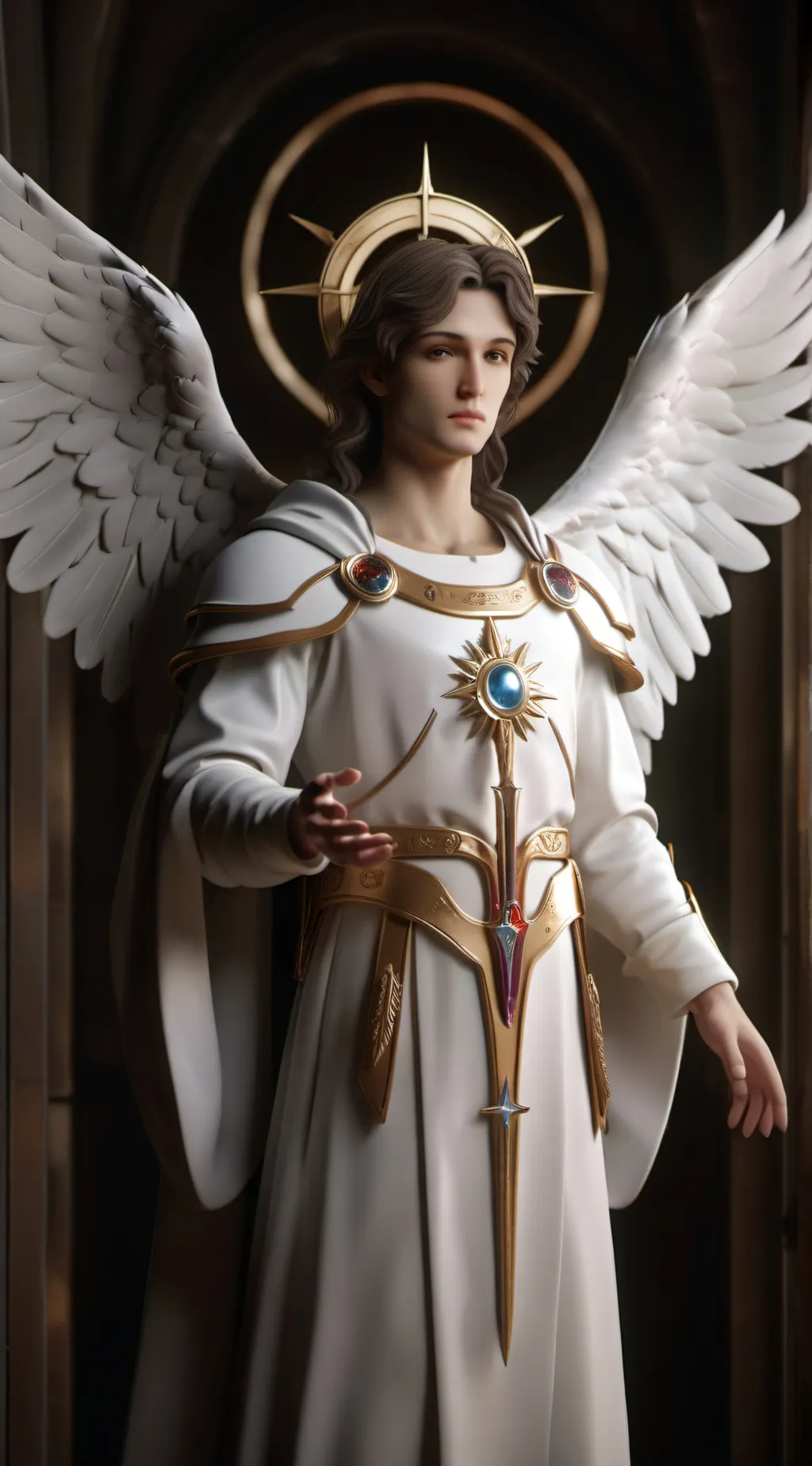 ai character: Archangel gabriel background