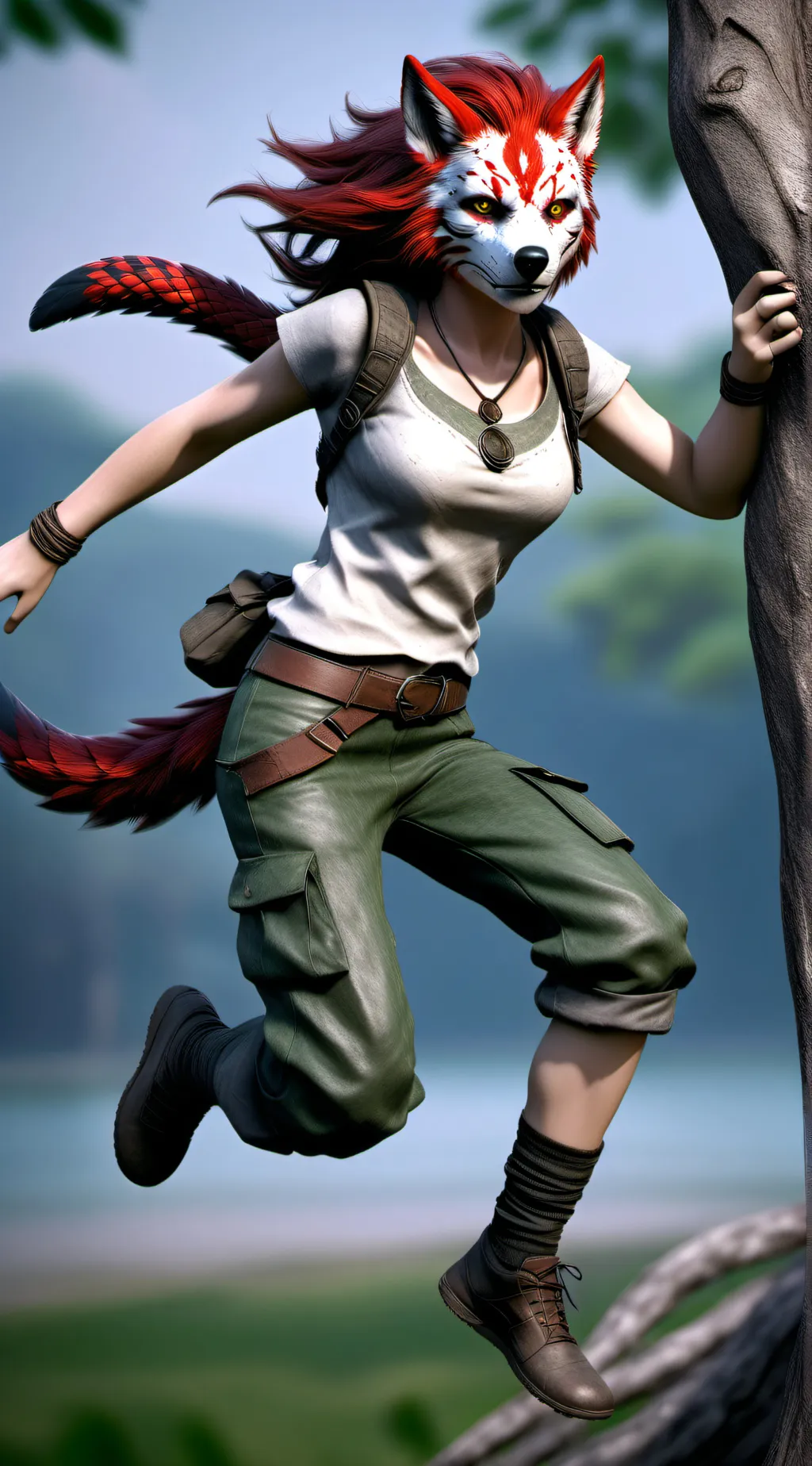 ai character: vine background