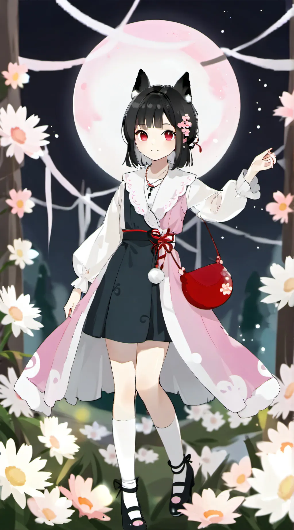 ai character: girl test❤️ background