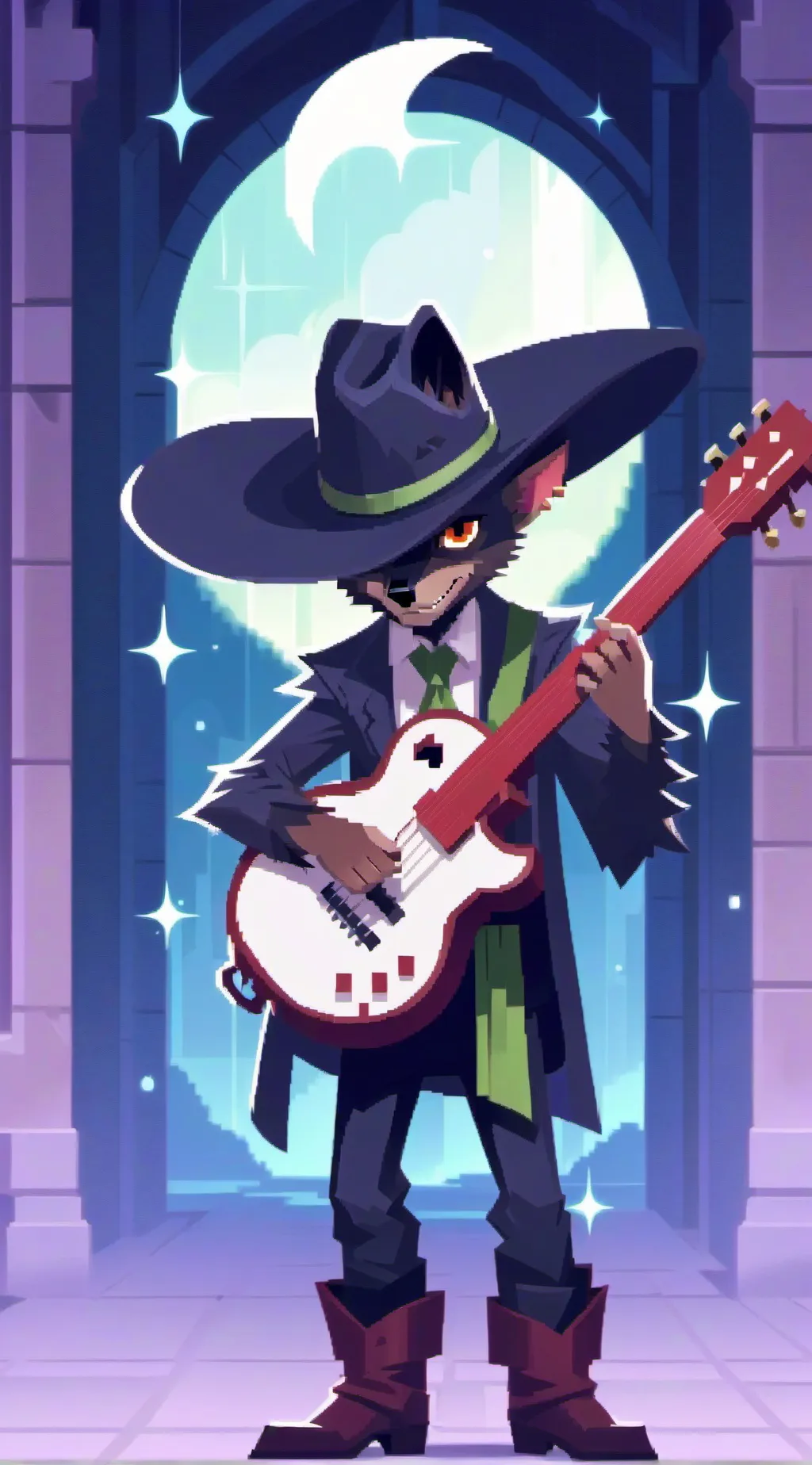 ai character: Leonardo  background