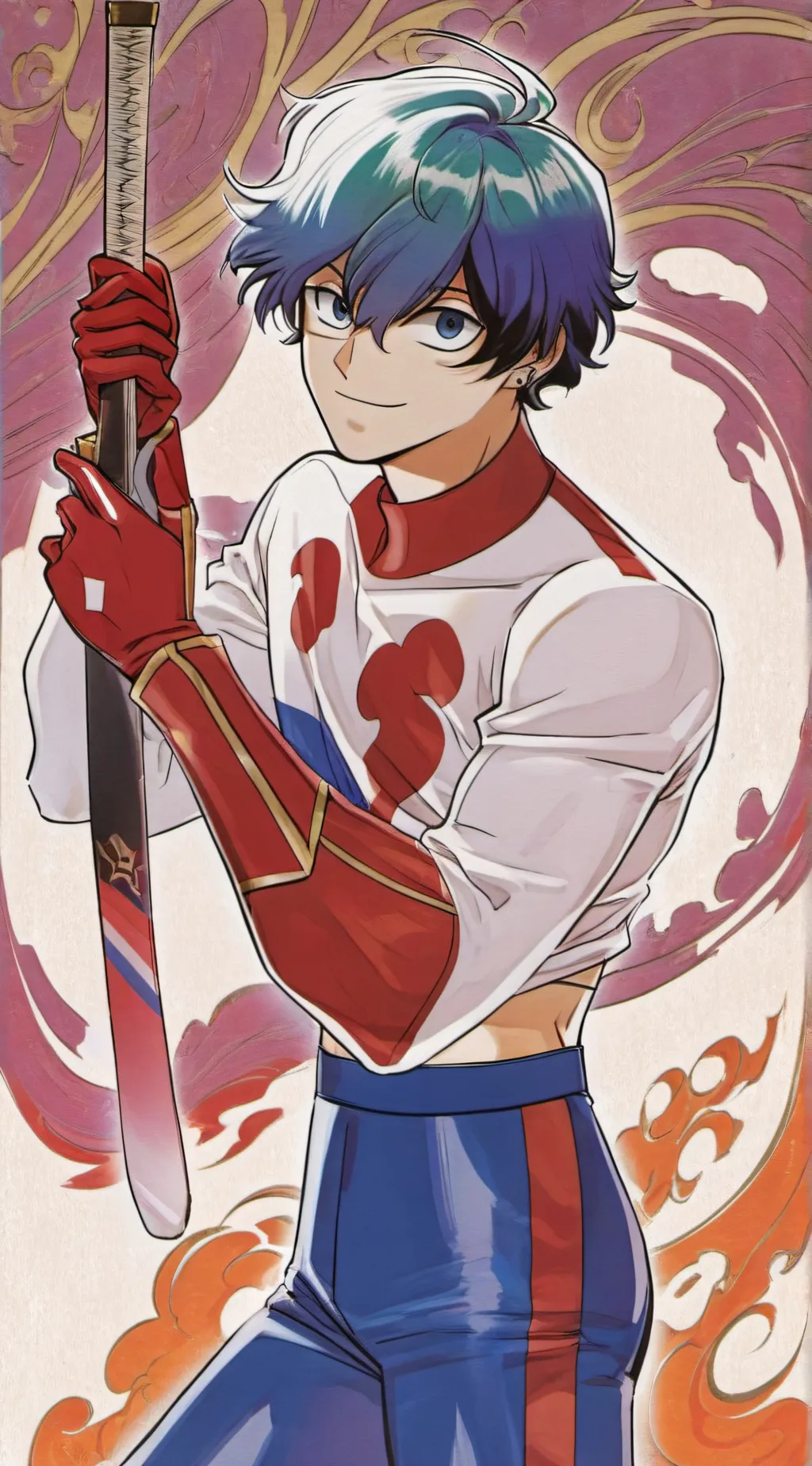 ai character: Shoto todoroki  background