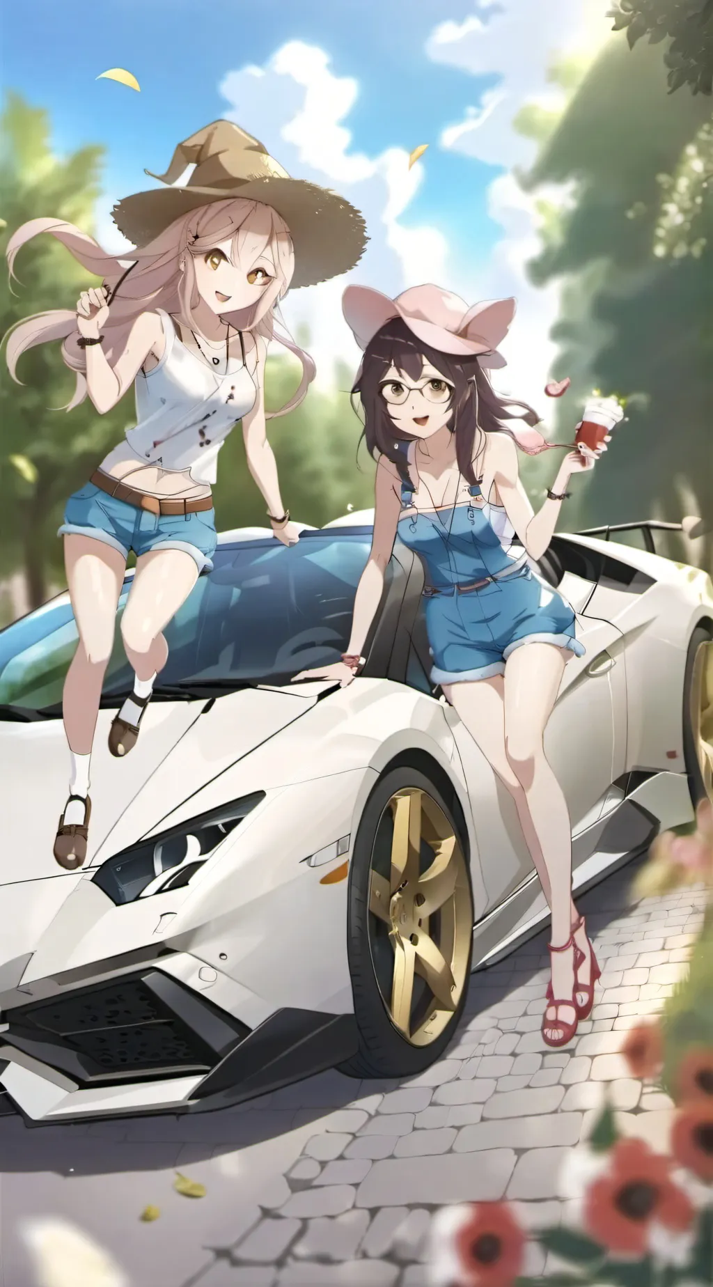 ai character: Anna and Lisa  background