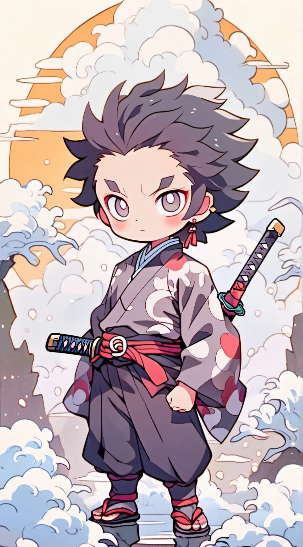 ai character: demon slayer  background