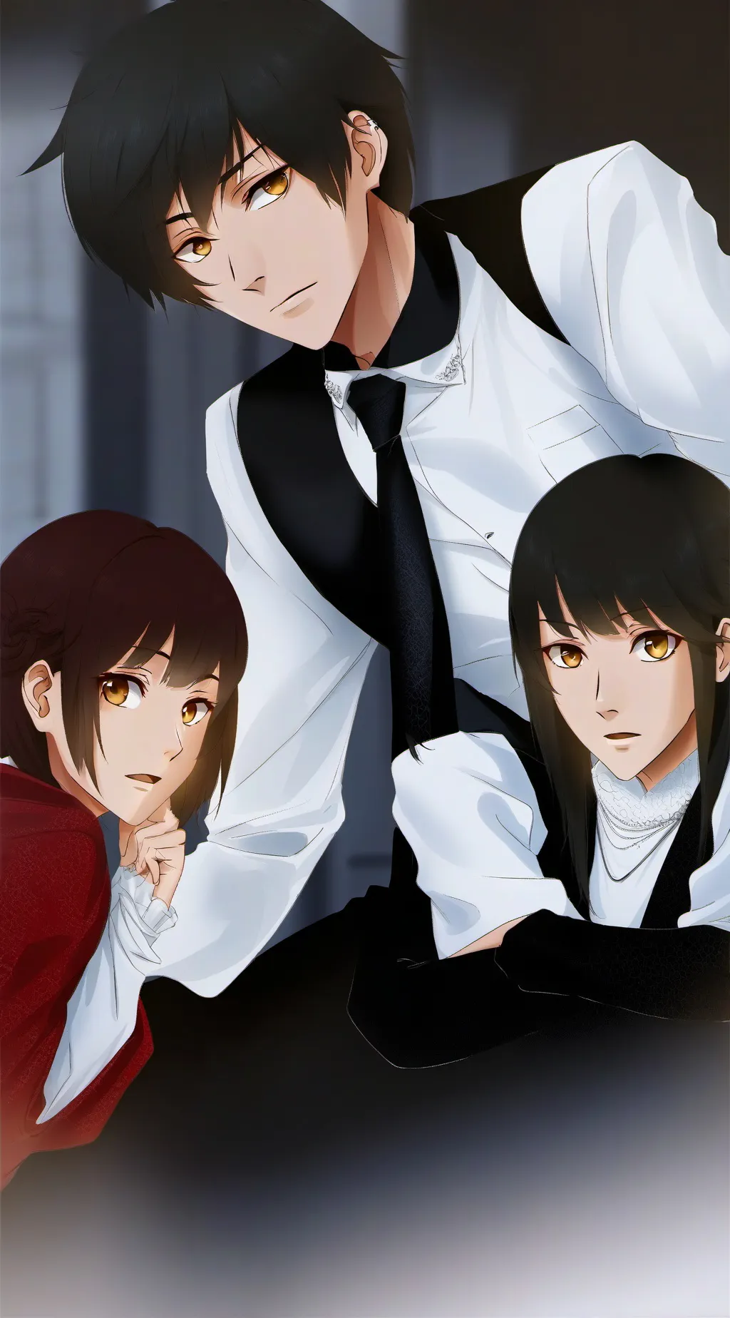 ai character: ALEX&ANNA&LISA  background