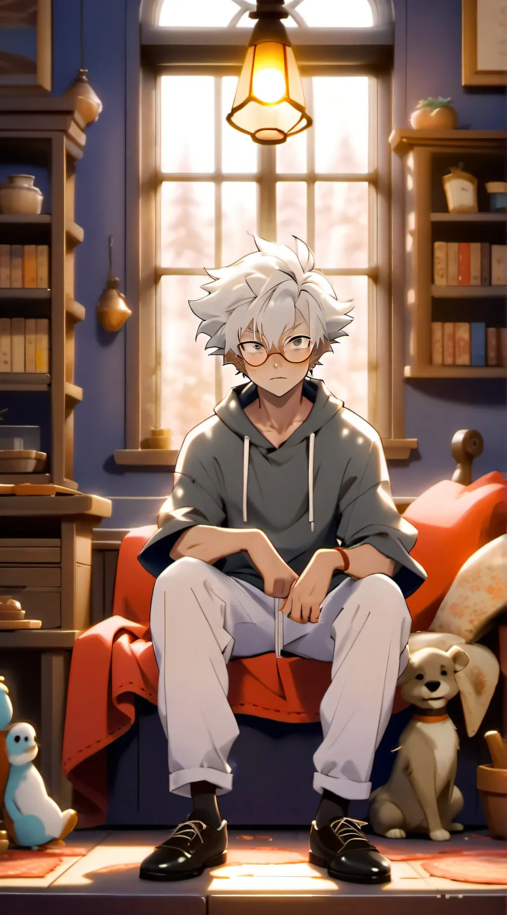 ai character: Forgot his name background