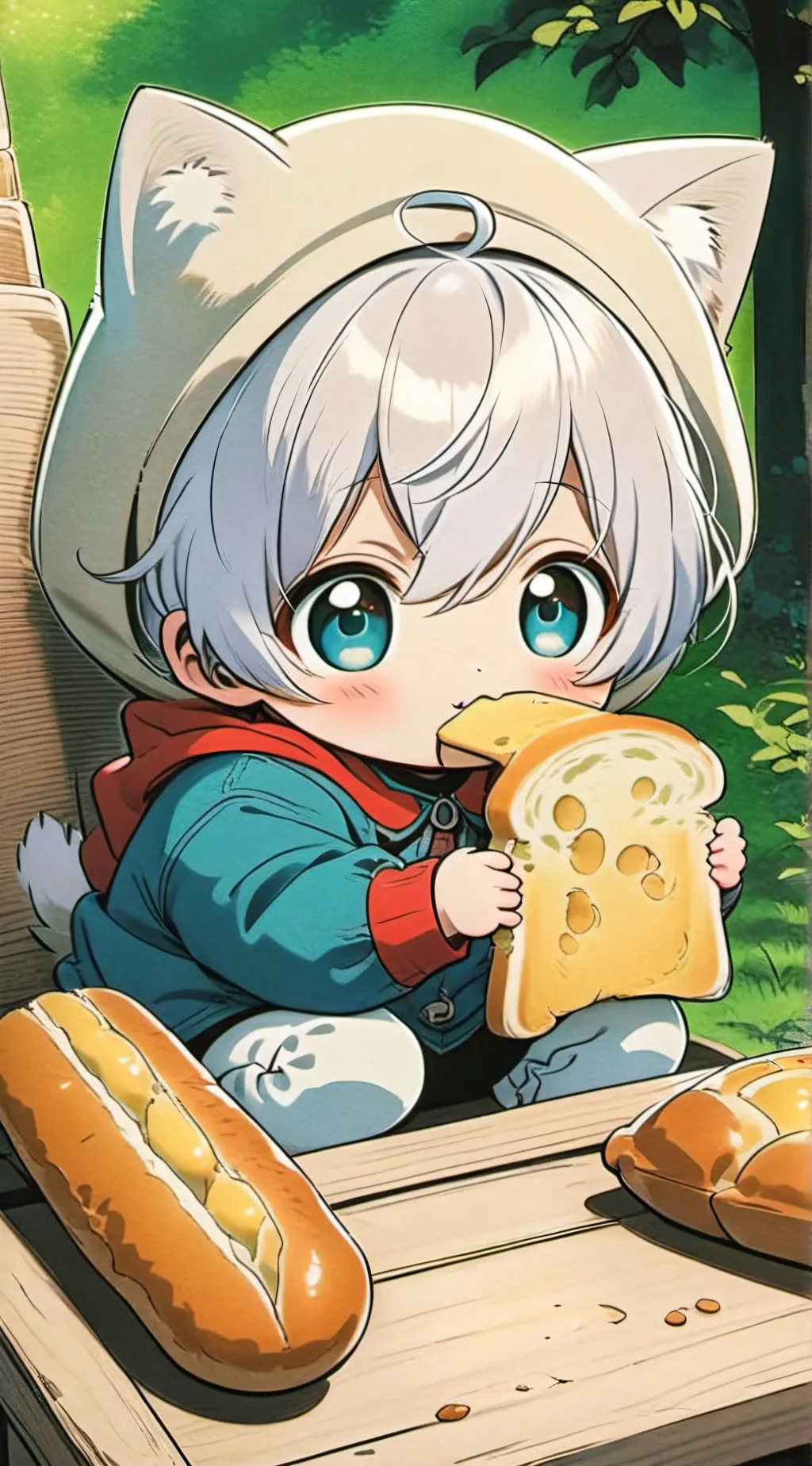 ai character: Baby neko background