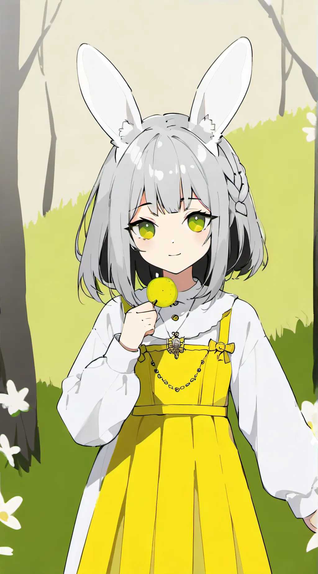 ai character: Little bunny girl background