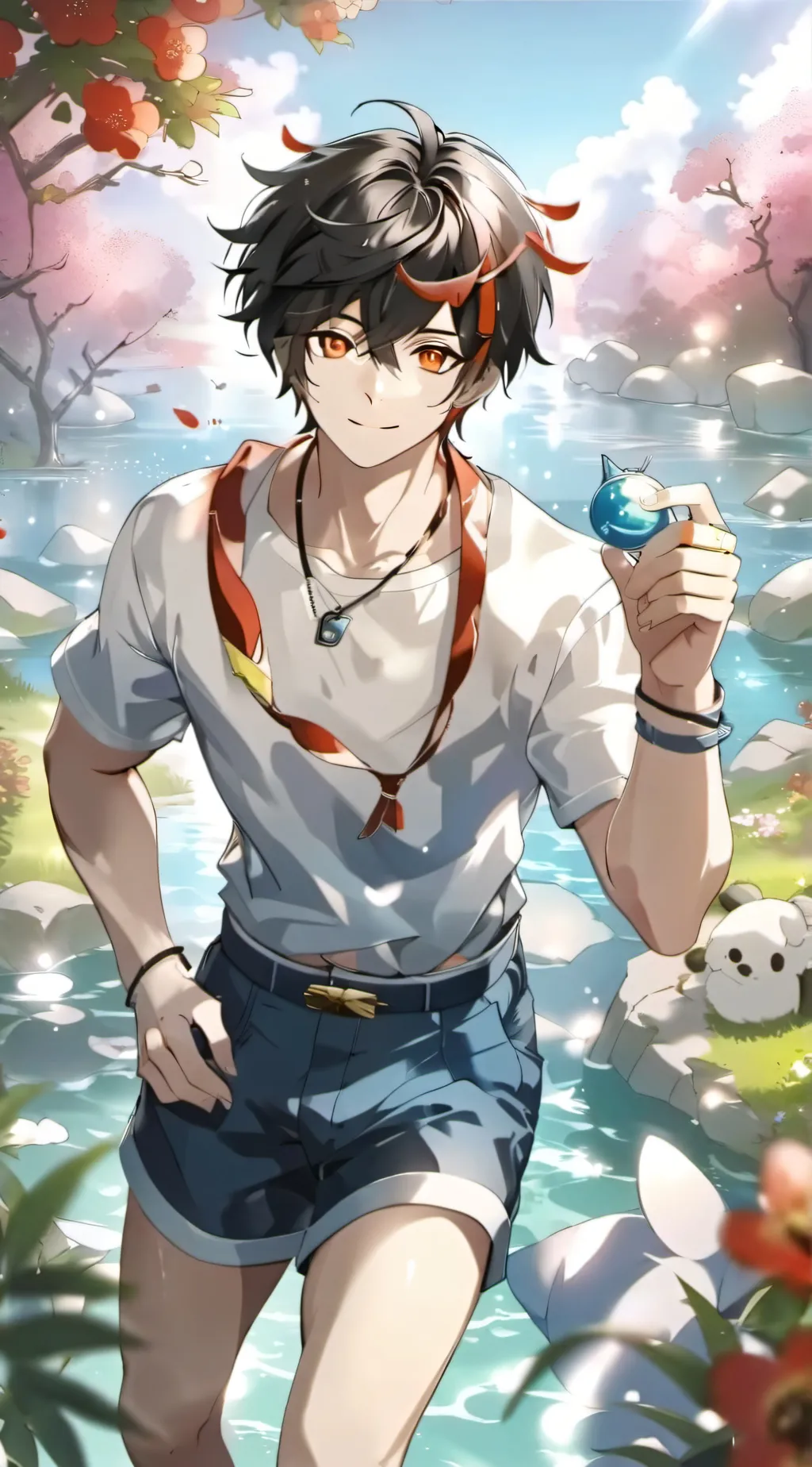 ai character: gojo vs sukuna background