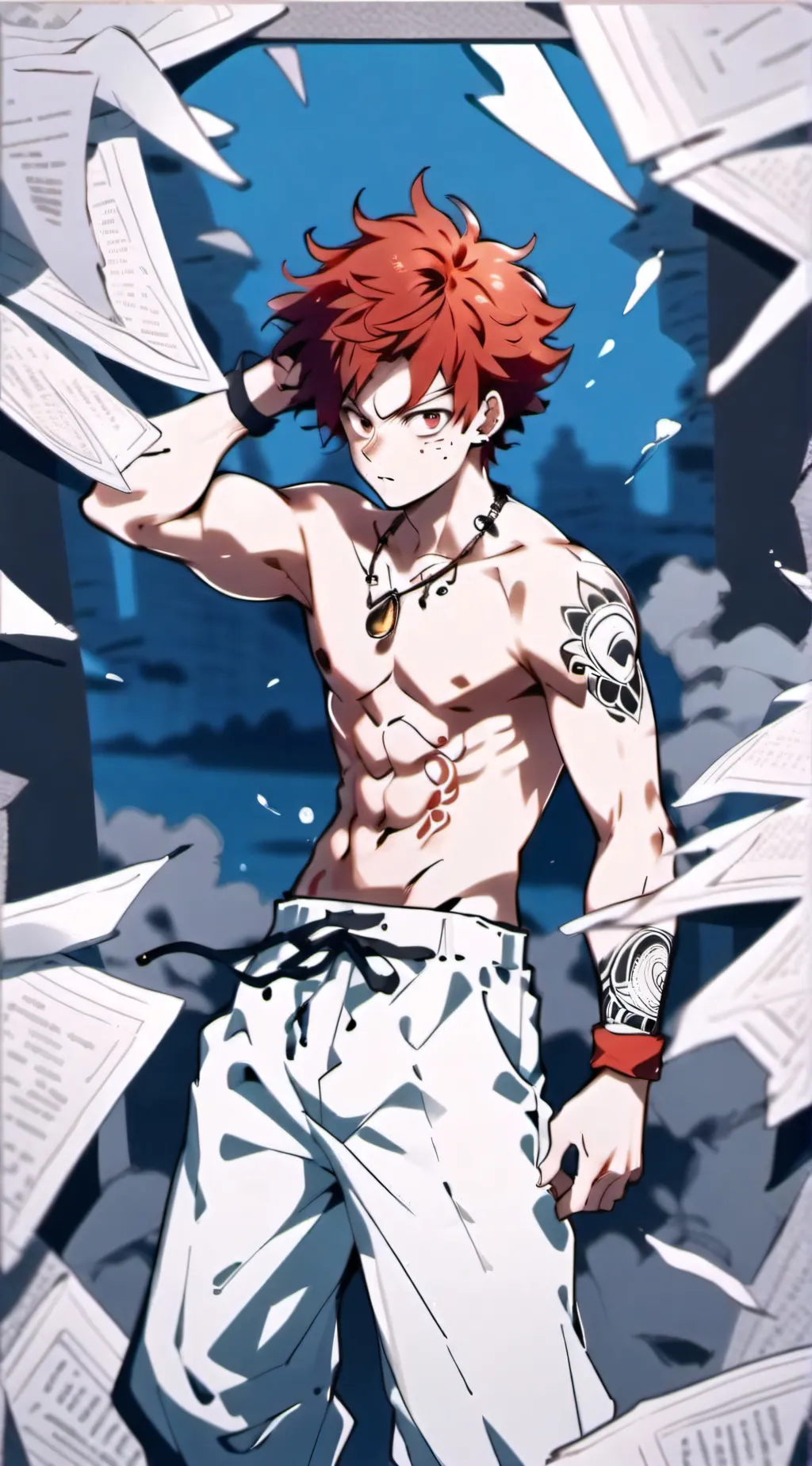 ai character: Kirishima mha background