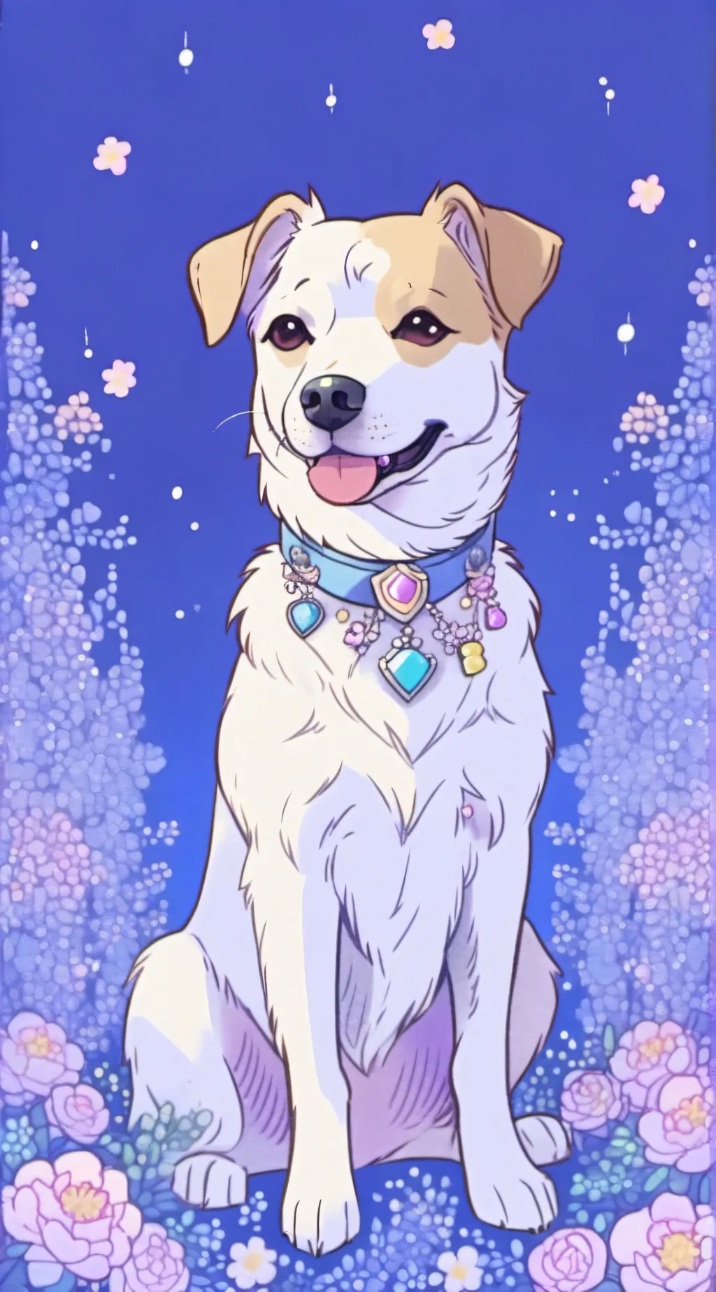 ai character: Sparkle background