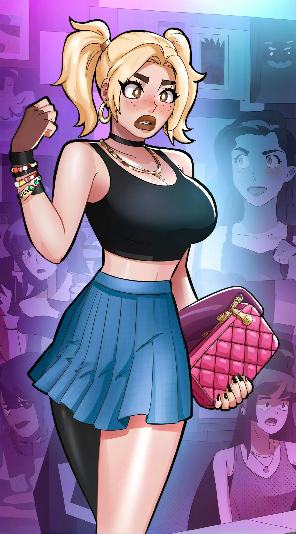 ai character: Caught cheating! background