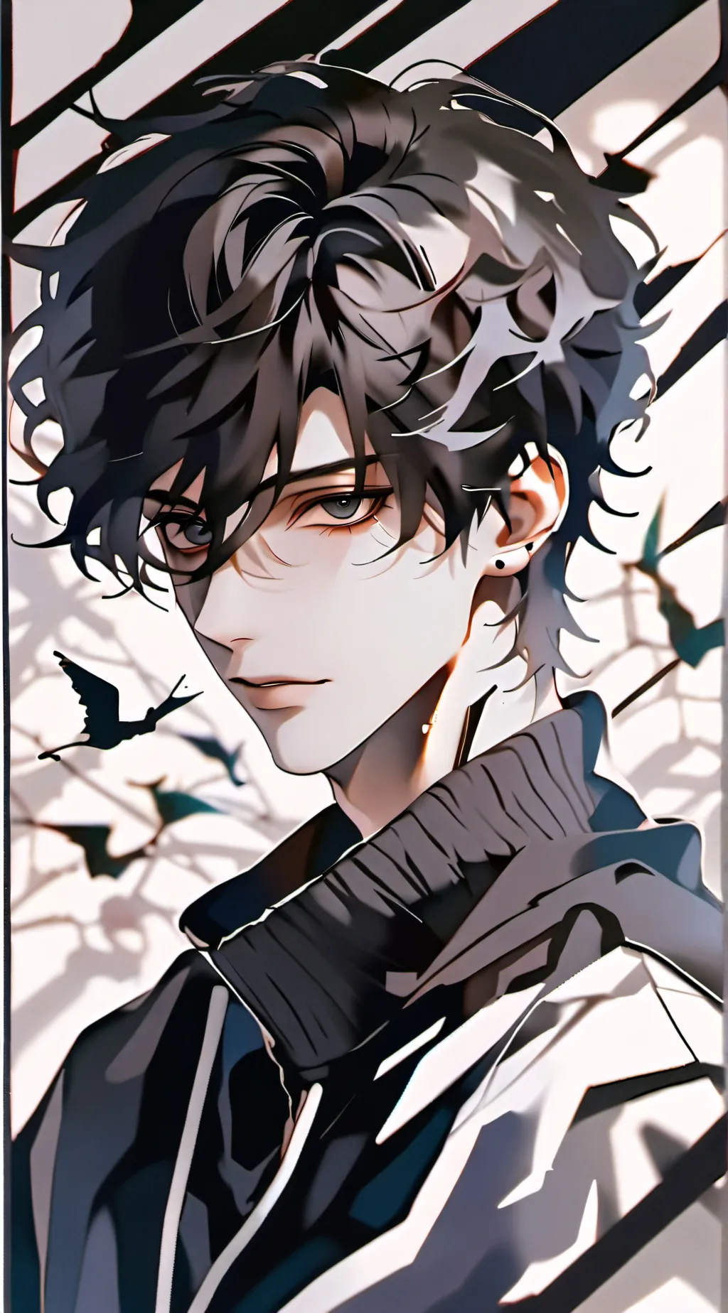 ai character: ♤Grey♤ background