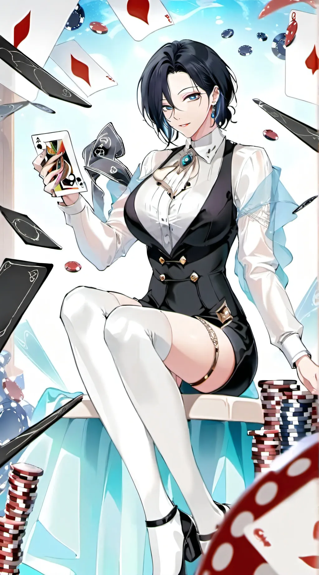 ai character: cazadora de sirena background