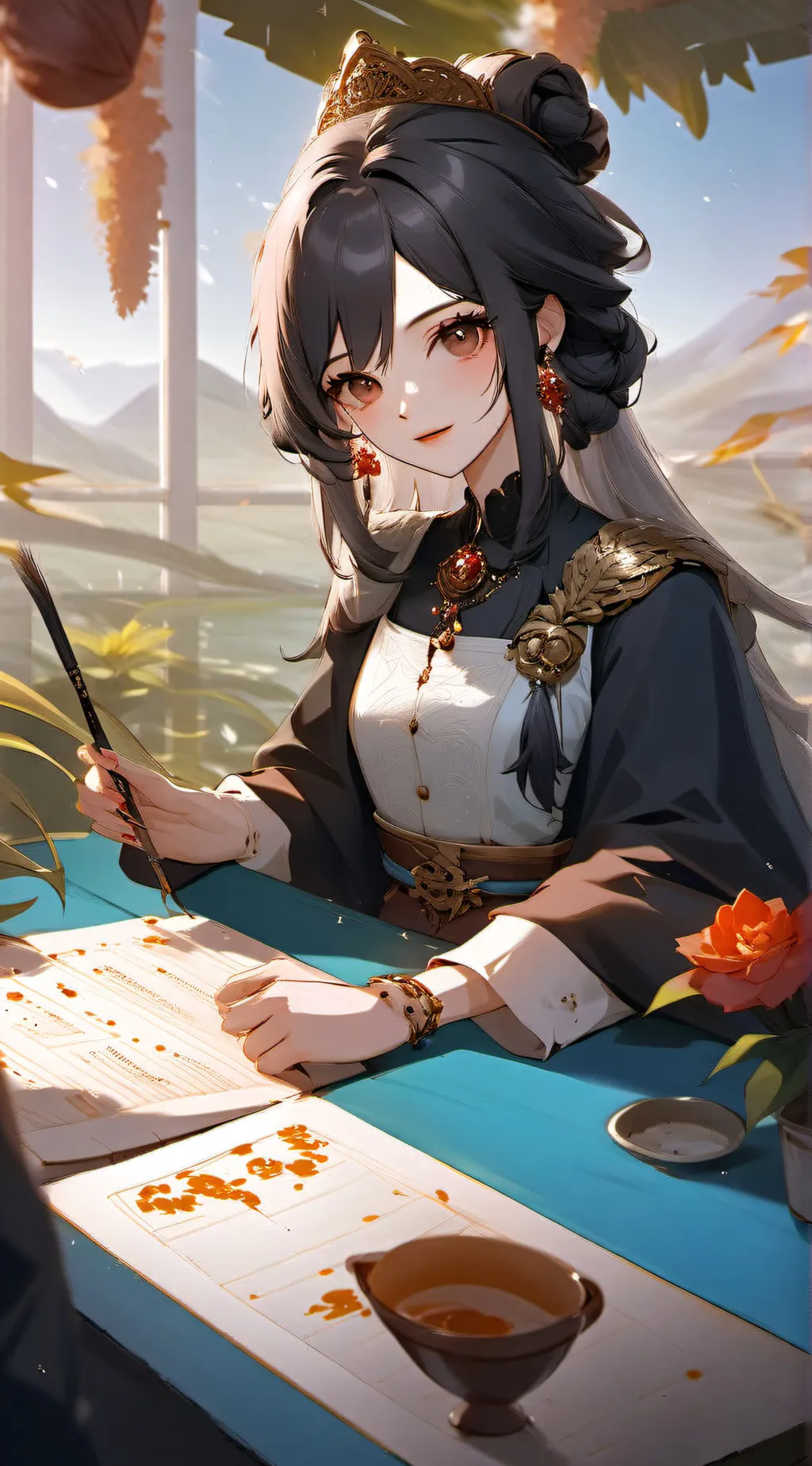 ai character: nezuko demonio background