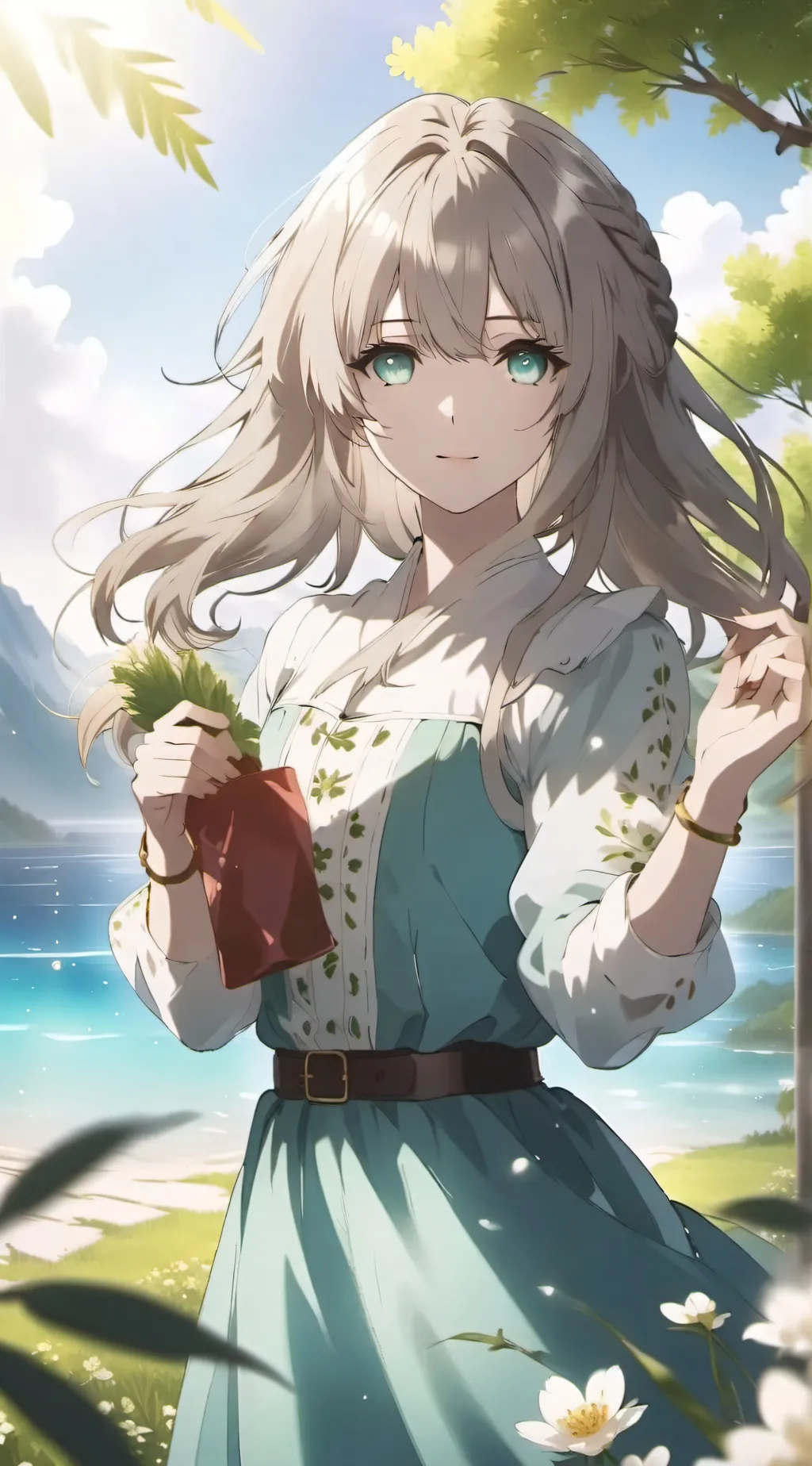 ai character: девушка background