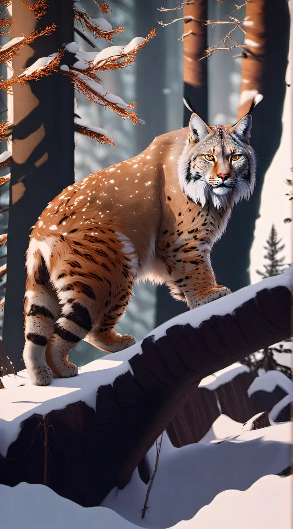 ai character: Lynx photographer  background