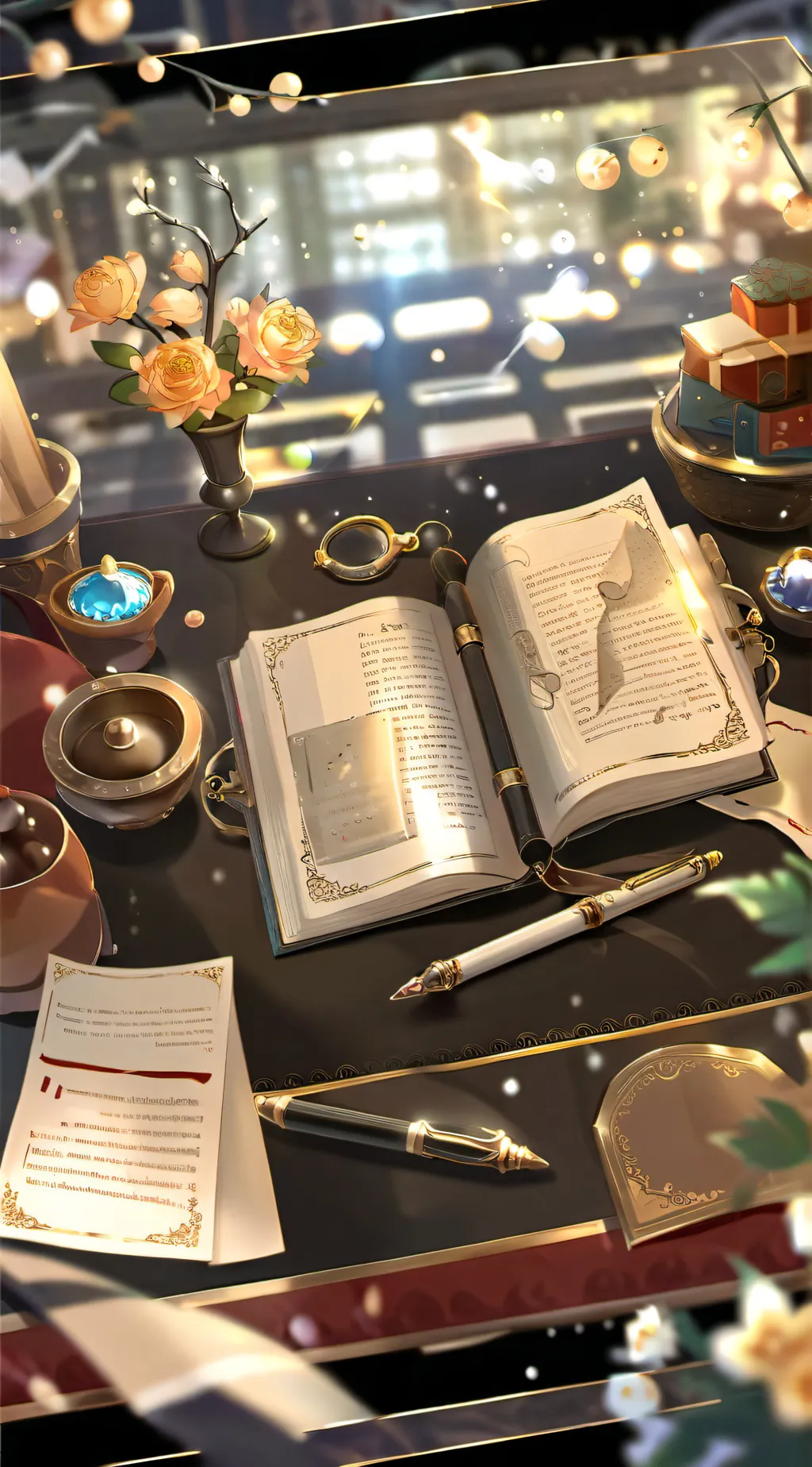 ai character: Diary background