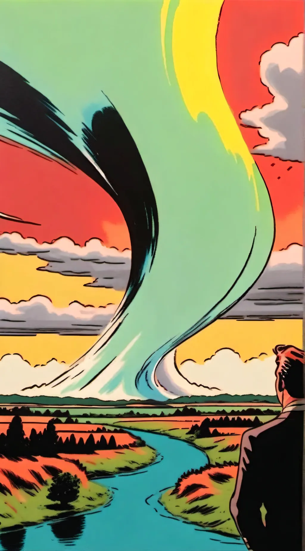 ai character: news man  background