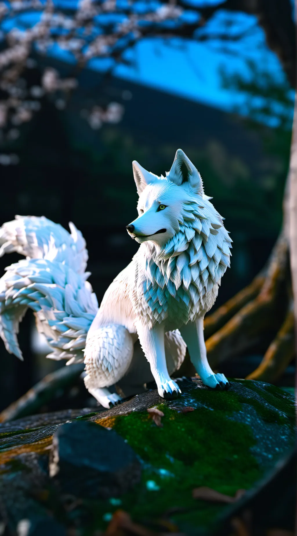 ai character: Kitsune  background