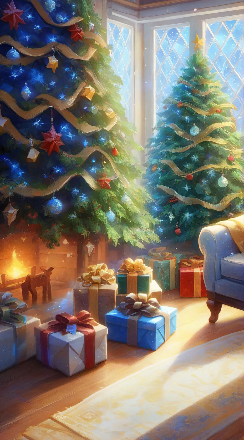 ai character: skibidi christmas background