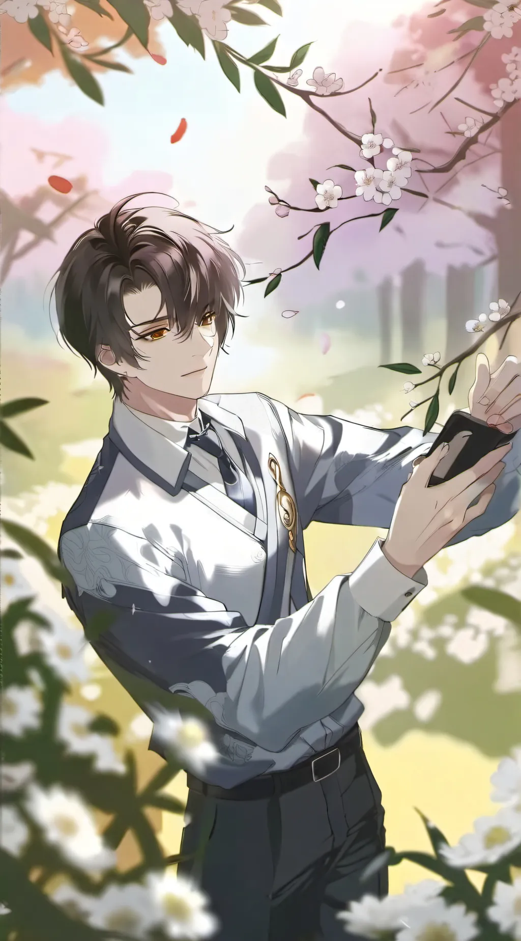 ai character: boy test💙 background