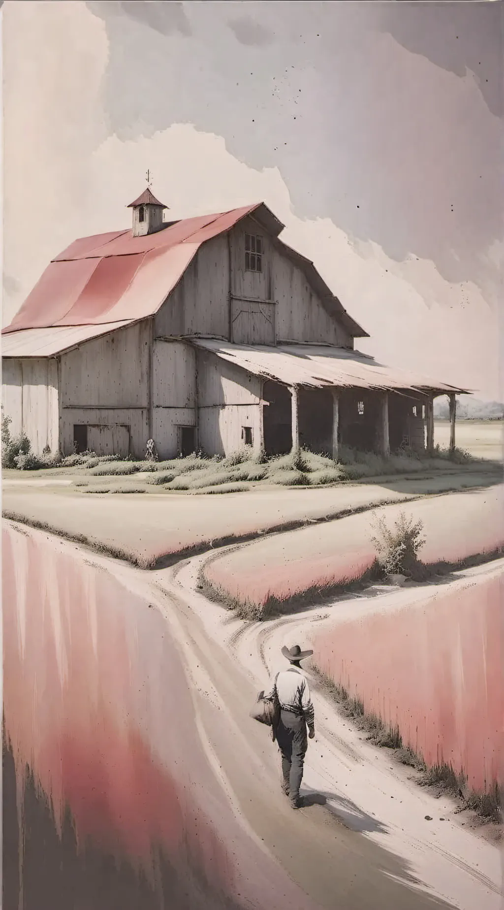 ai character: The Barn background