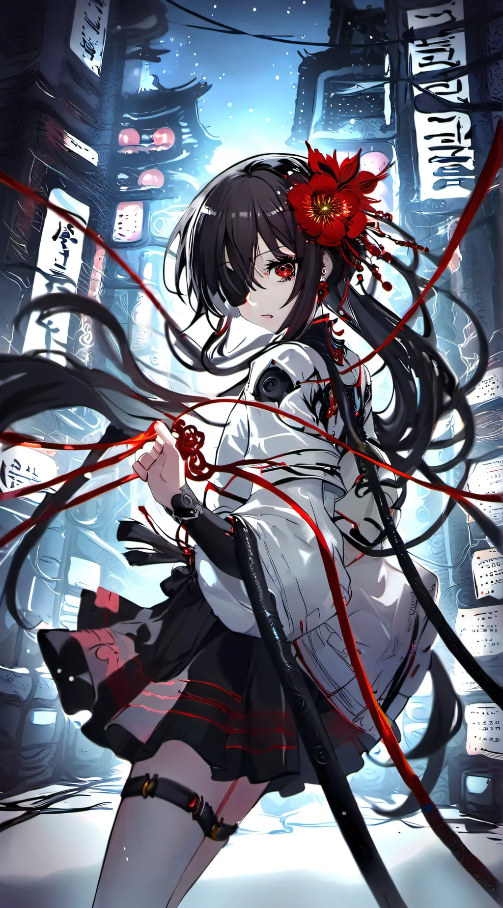 ai character: Stripes background