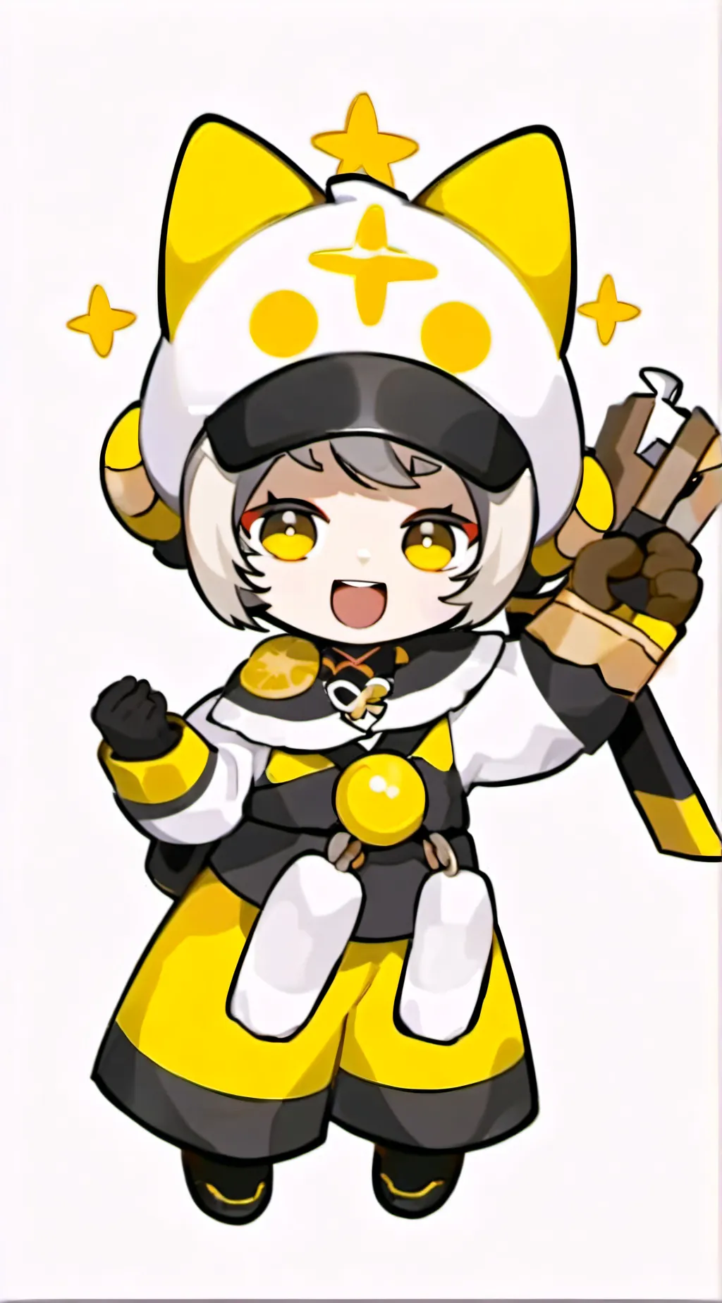 ai character: N as a furry background